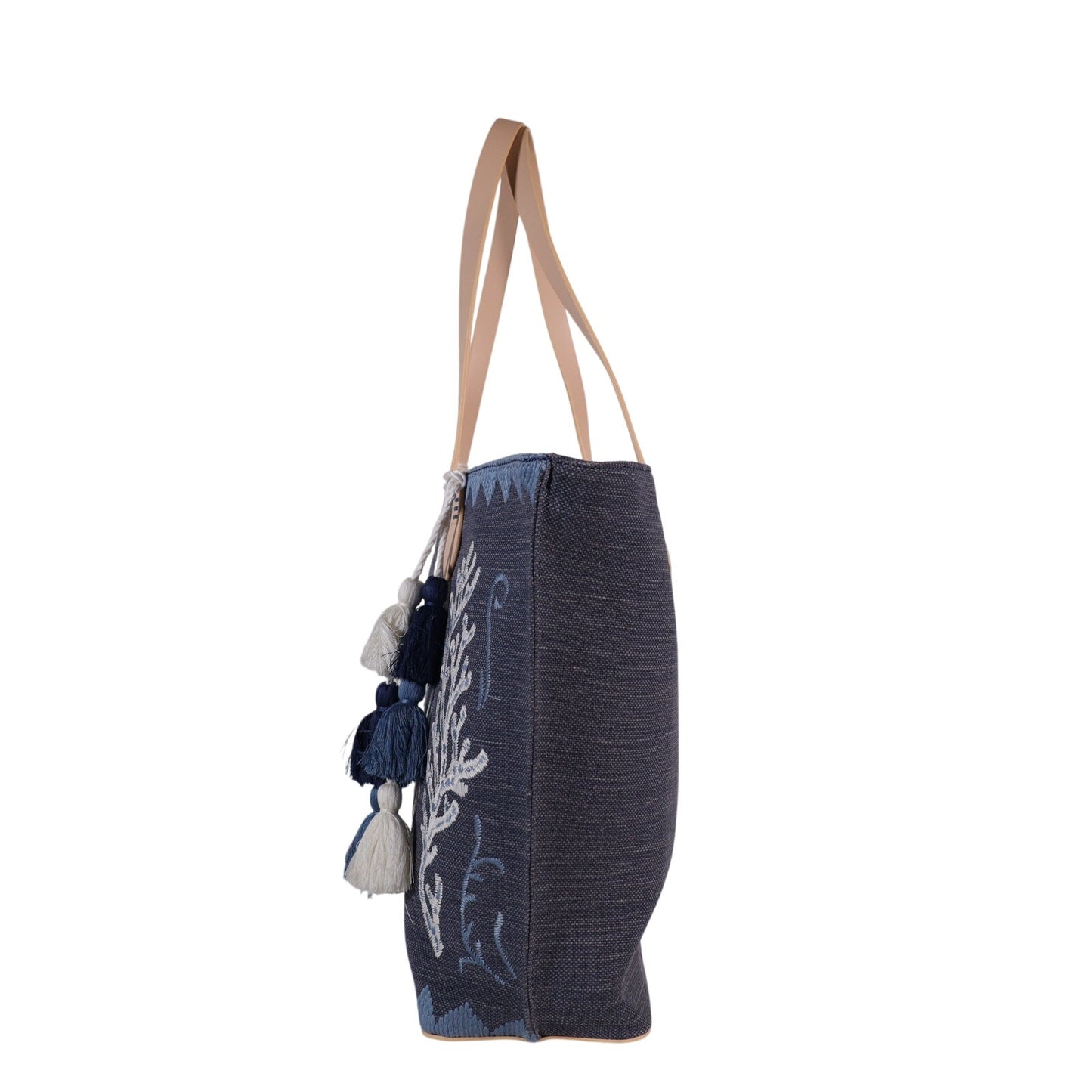 Spartina 449 Fiesta Tote Bag - Hamilton Crab - Denim Blue / White