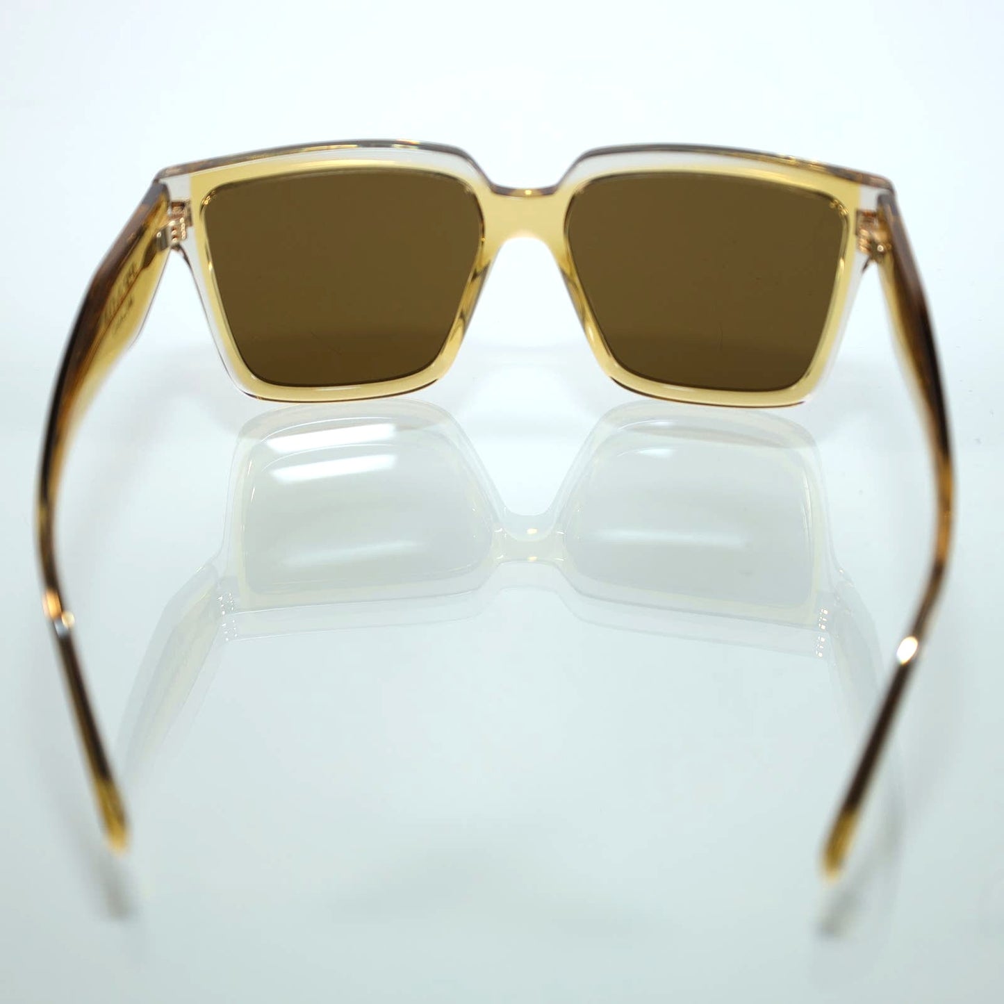 Prada Square Oversized Sunglasses - Ocher-Crystal Grey/Dark Brown