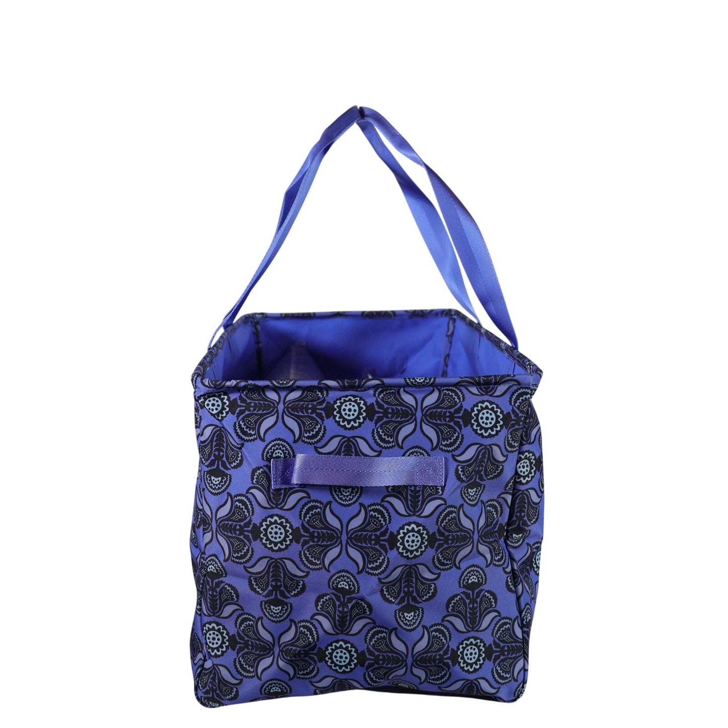 Vera Bradley Large Collapsible Car Storage Tote - Baja Blue Tile