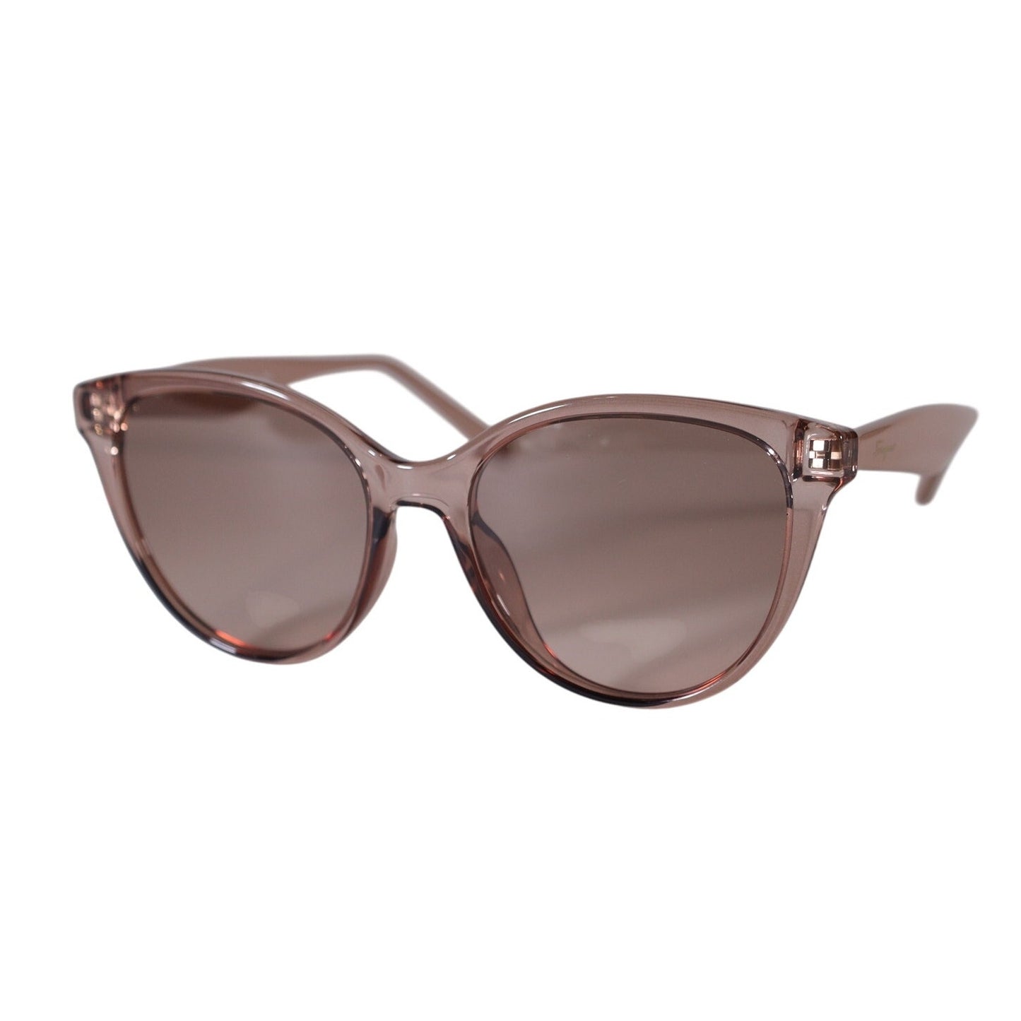 Salvatore Ferragamo Round Cat Eye Sunglasses - Transparent Sand / Sand Gradient