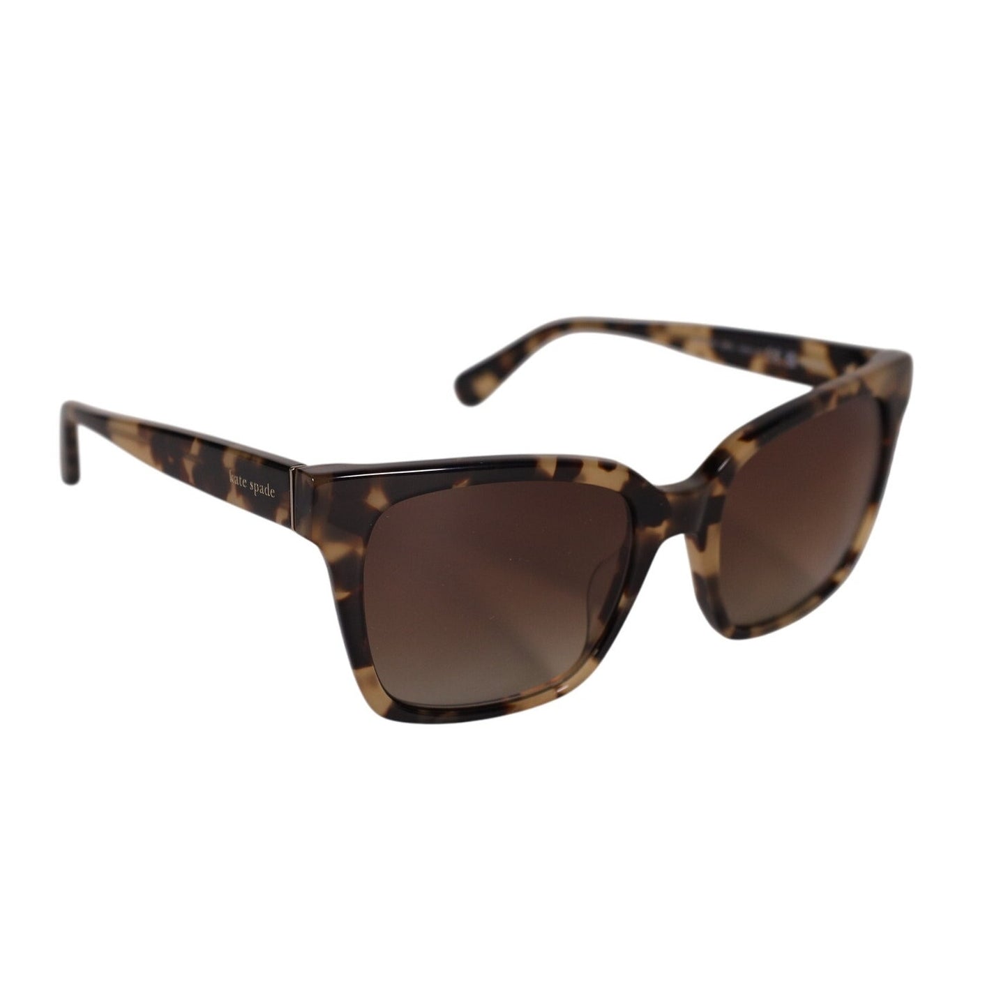 Kate Spade HARLOW Square Polarized Womens Sunglasses - Light Havana / Brown