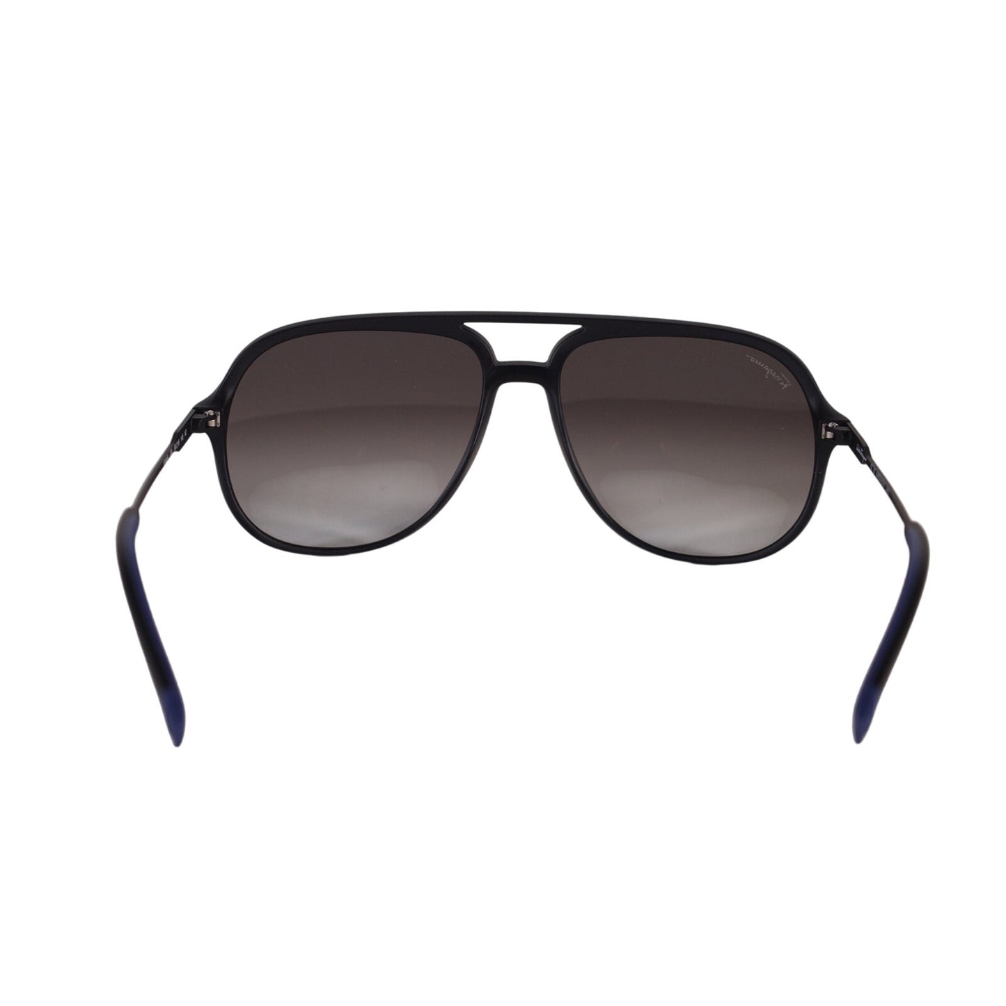 Salvatore Ferragamo Mens Lightweight Aviator Sunglasses - Black / Grey