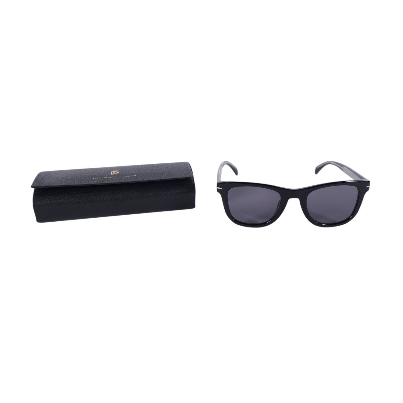 David Beckham Men's Square Polarized Sunglasses - Black / Grey