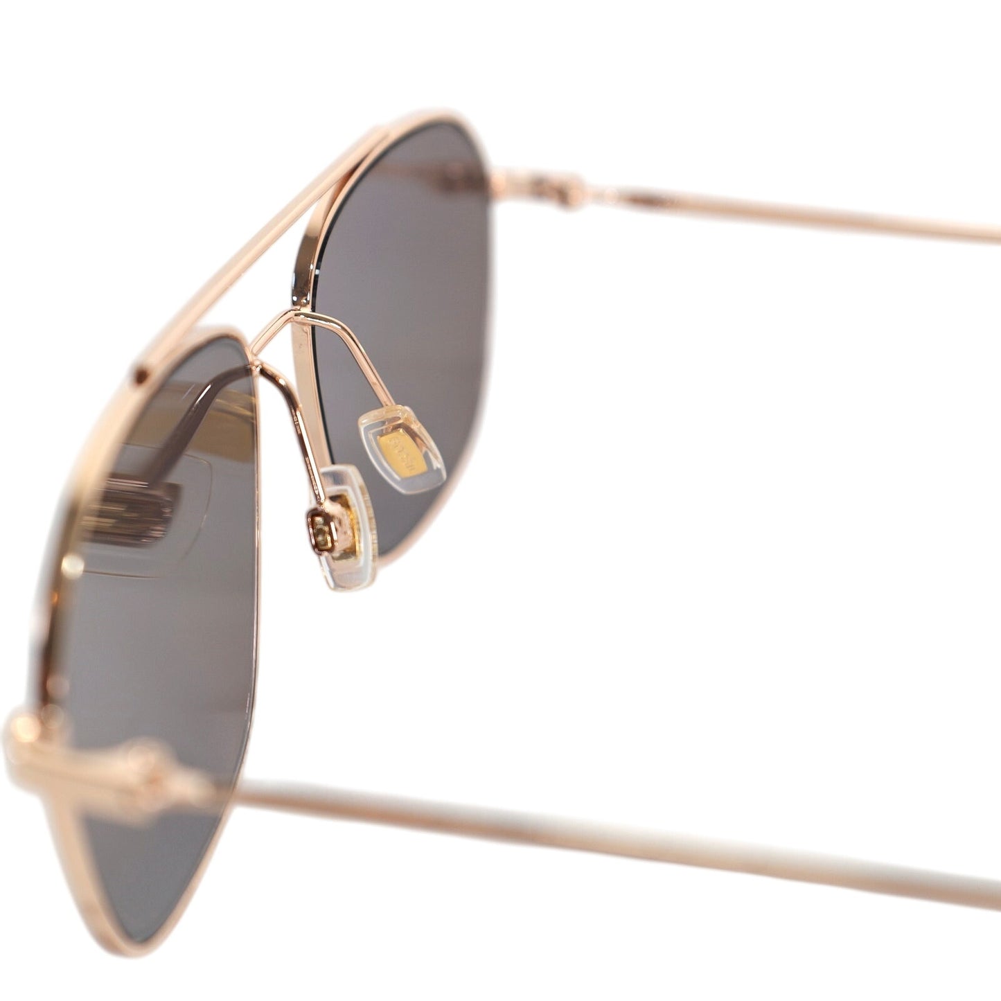 Fossil Navigator Aviator Mirrored Sunglasses - Gold / Blue-Green