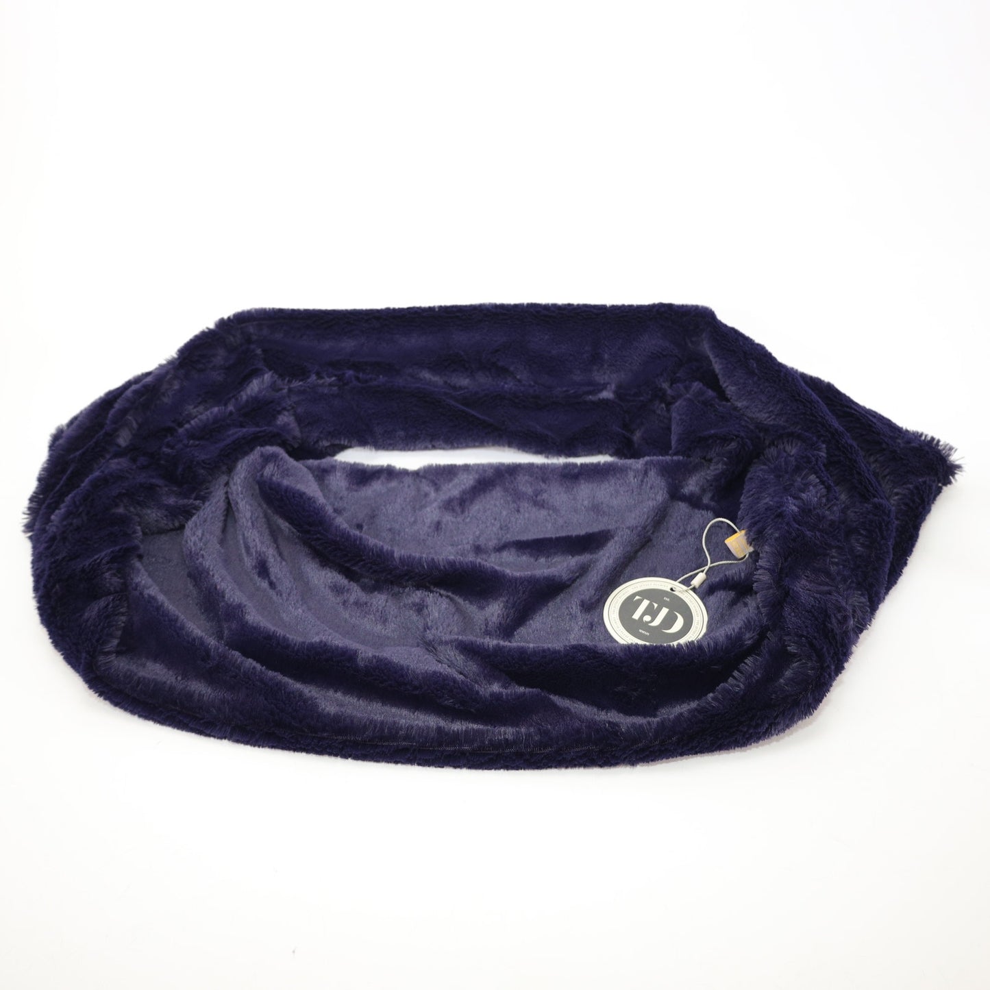 The Jetset Diaries Faux Fur Infinity Scarf - One Size - Midnight Blue