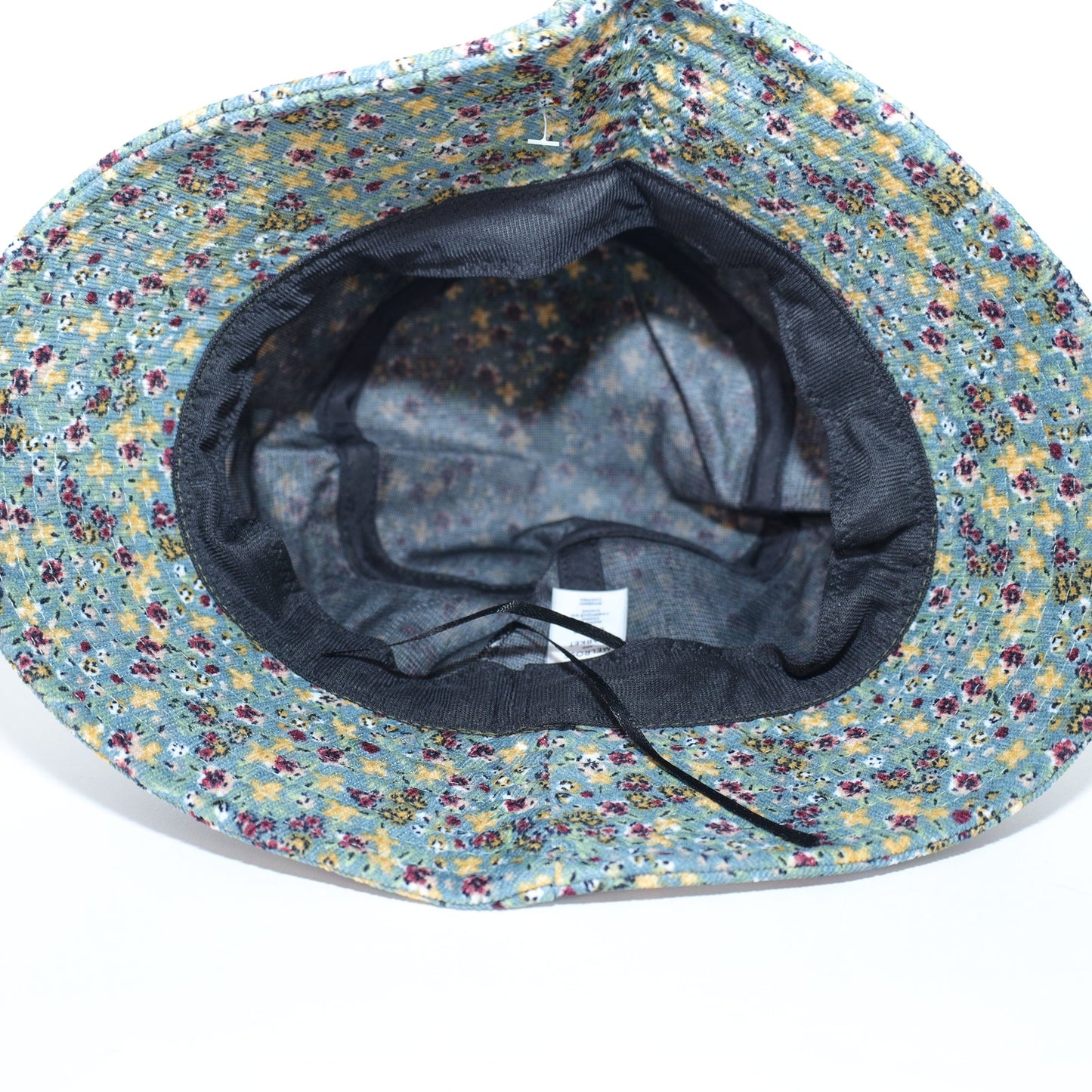 Melrose and Market Corduroy Bucket Hat - One Size - Blue / Green Floral