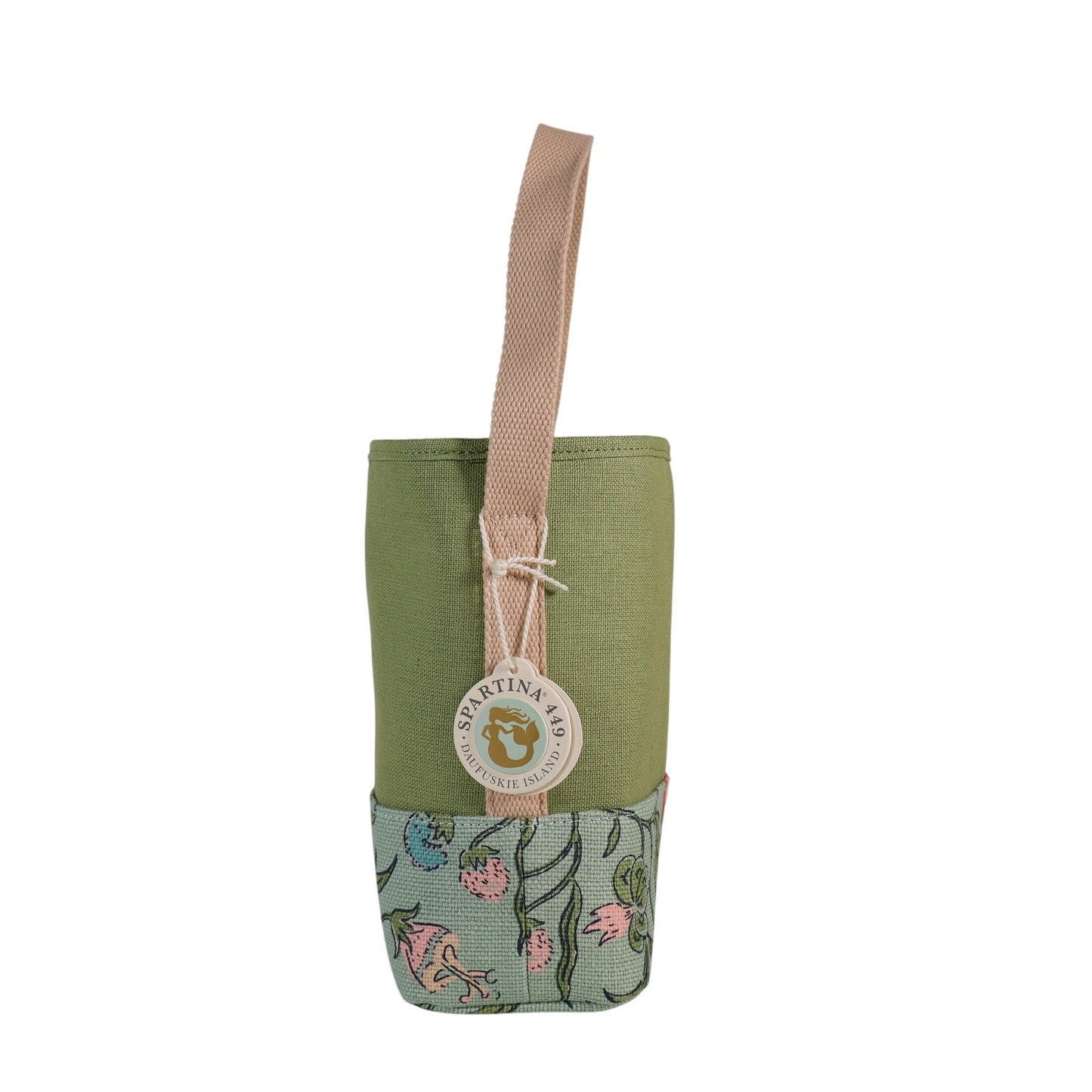 Spartina 449 Double Wine Caddy Tote Bag - Hamilton Floral Block Print