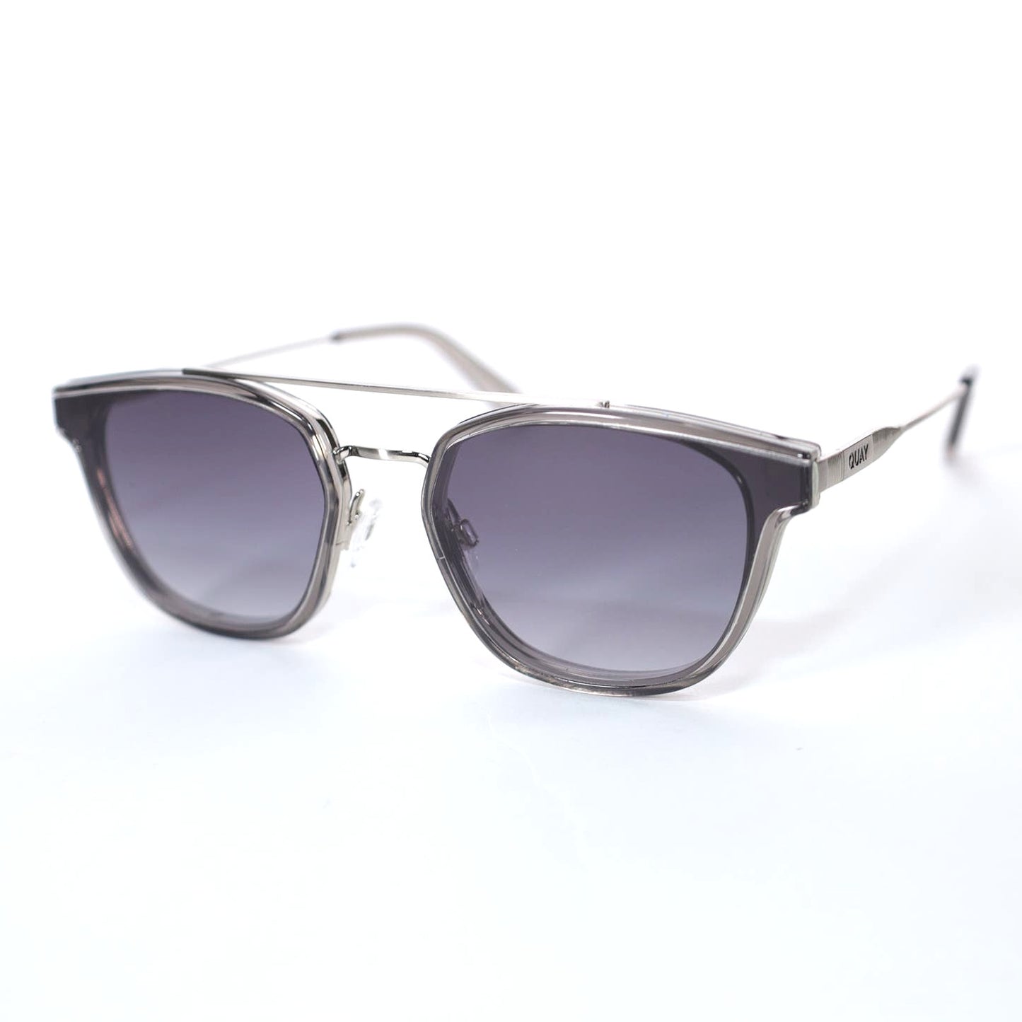Quay Australia GETAWAY Round Metal Sunglasses - Grey/Smoke