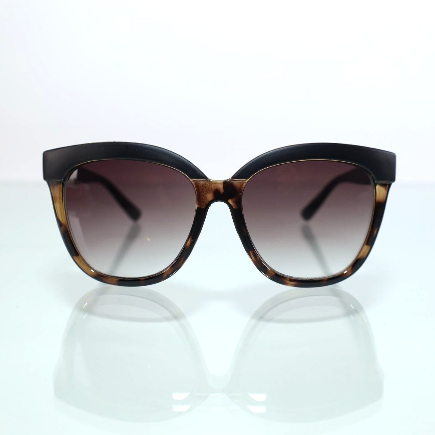 Kenneth Cole Reaction Oversized Round Sunglasses - Dark Havana/Gradient Brown