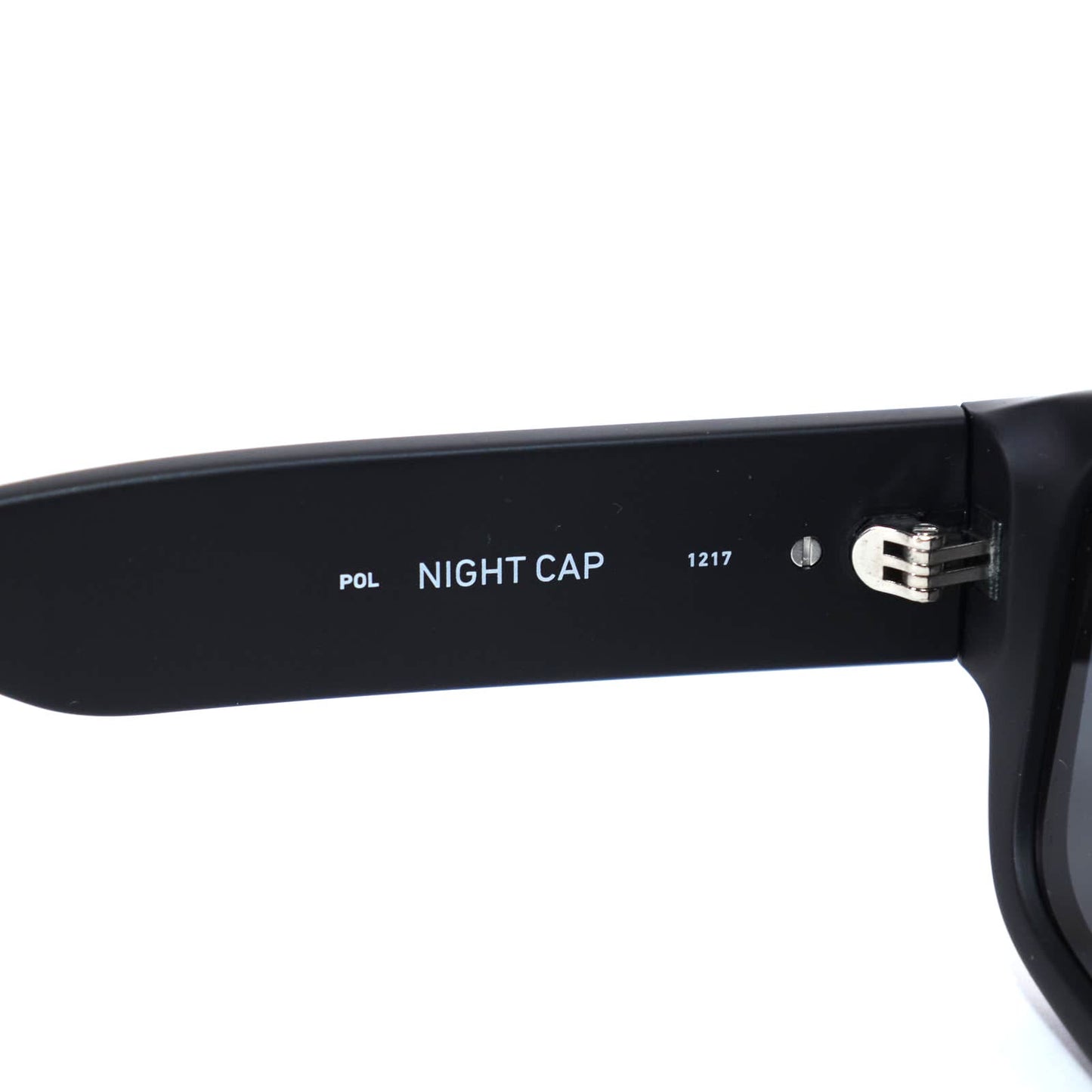 Quay Australia NIGHT CAP Rectangle Polarized Sunglasses - Matte Black/Black