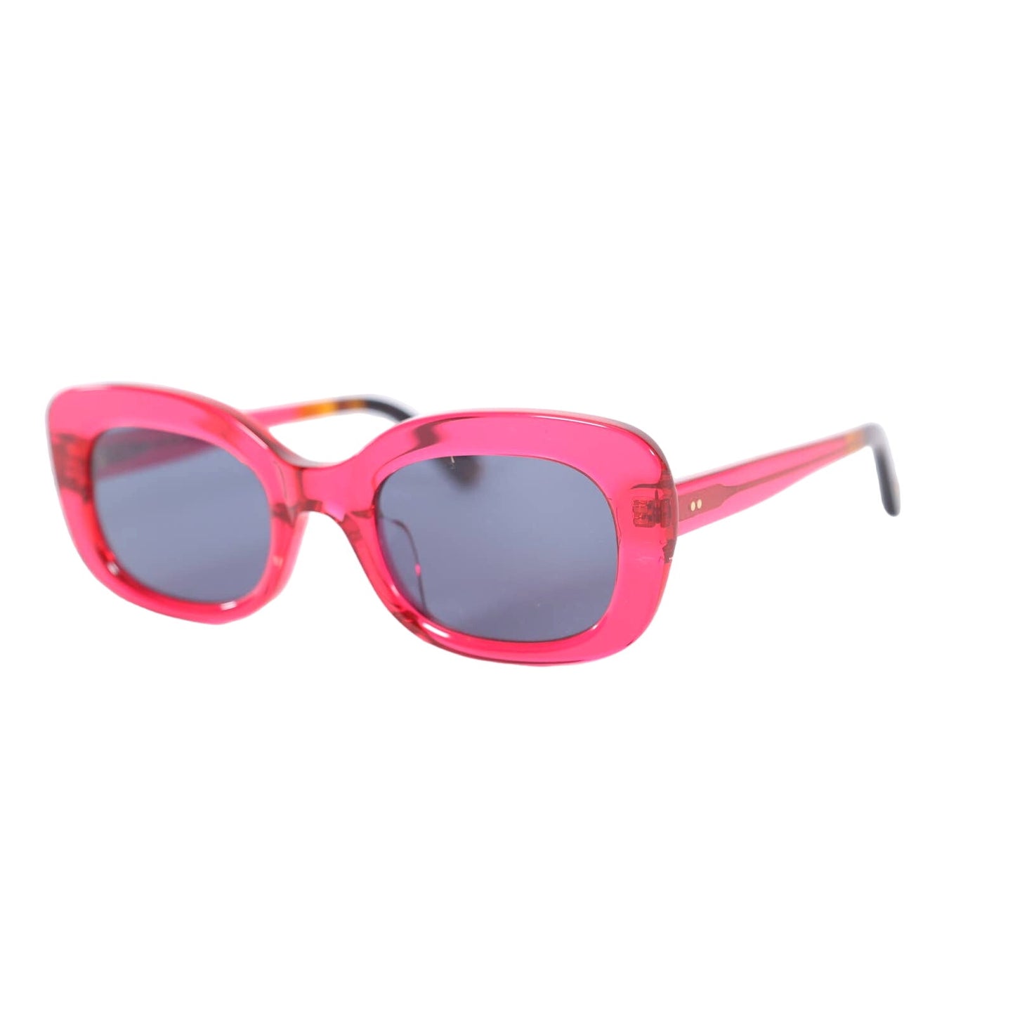 TOMS Jules Womens Oval Sunglasses - Transparent Red/Grey