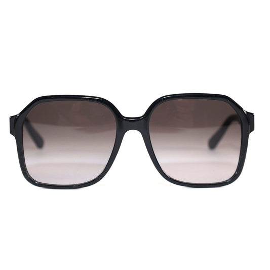 Ferragamo Square Womens Black Sunglasses - Black / Black Gradient