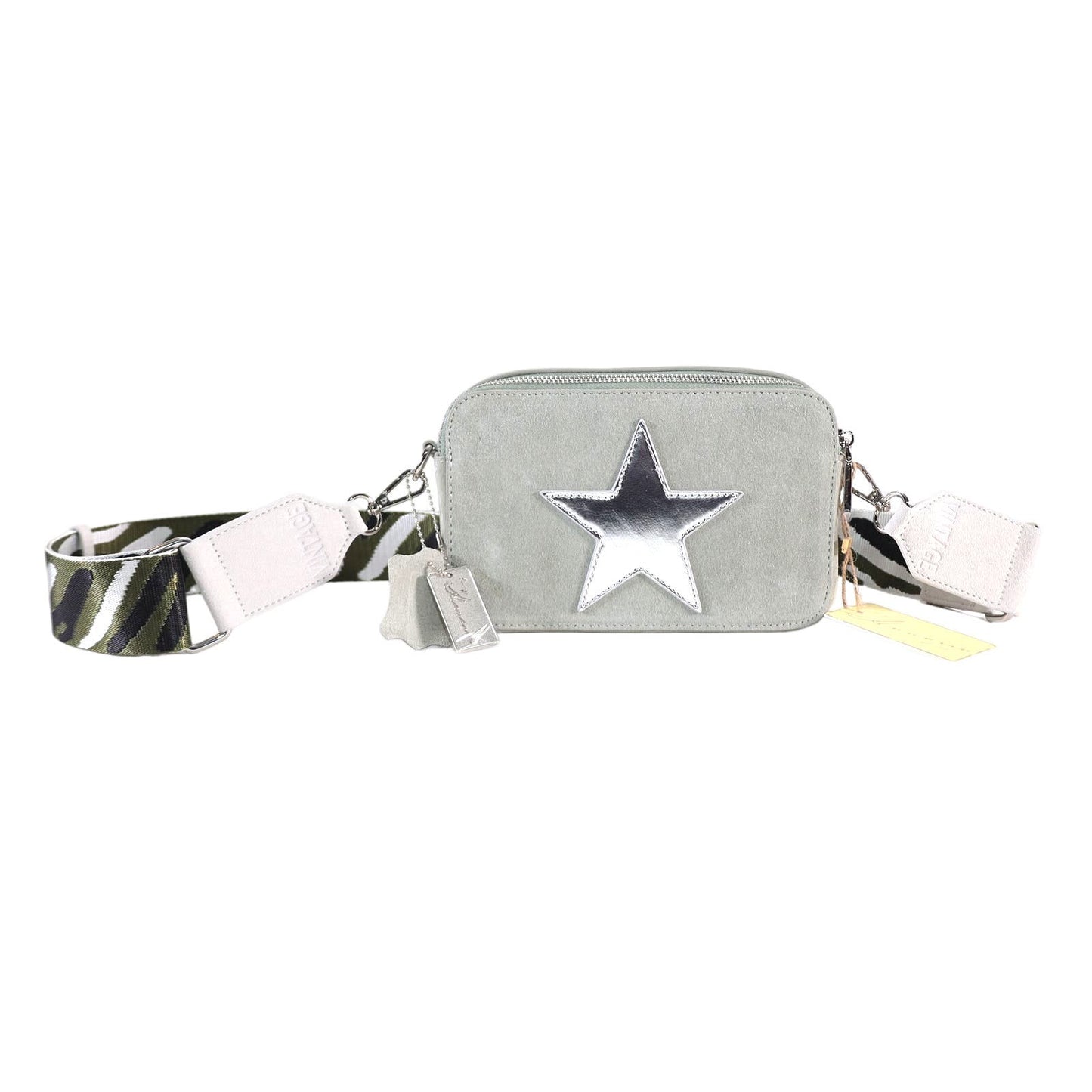 Vintage Havana Linda Bag with 2 Shoulder / Crossbody Straps - Silver