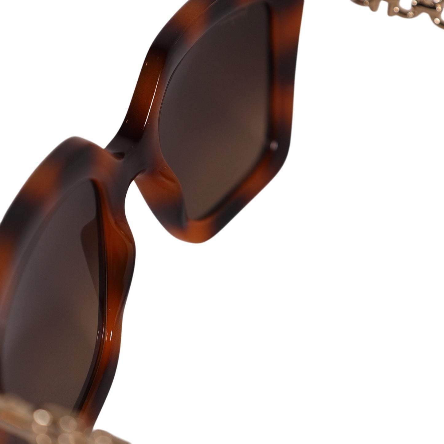 Salvatore Ferragamo Oversized Square Womens Sunglasses - Havana / Gold