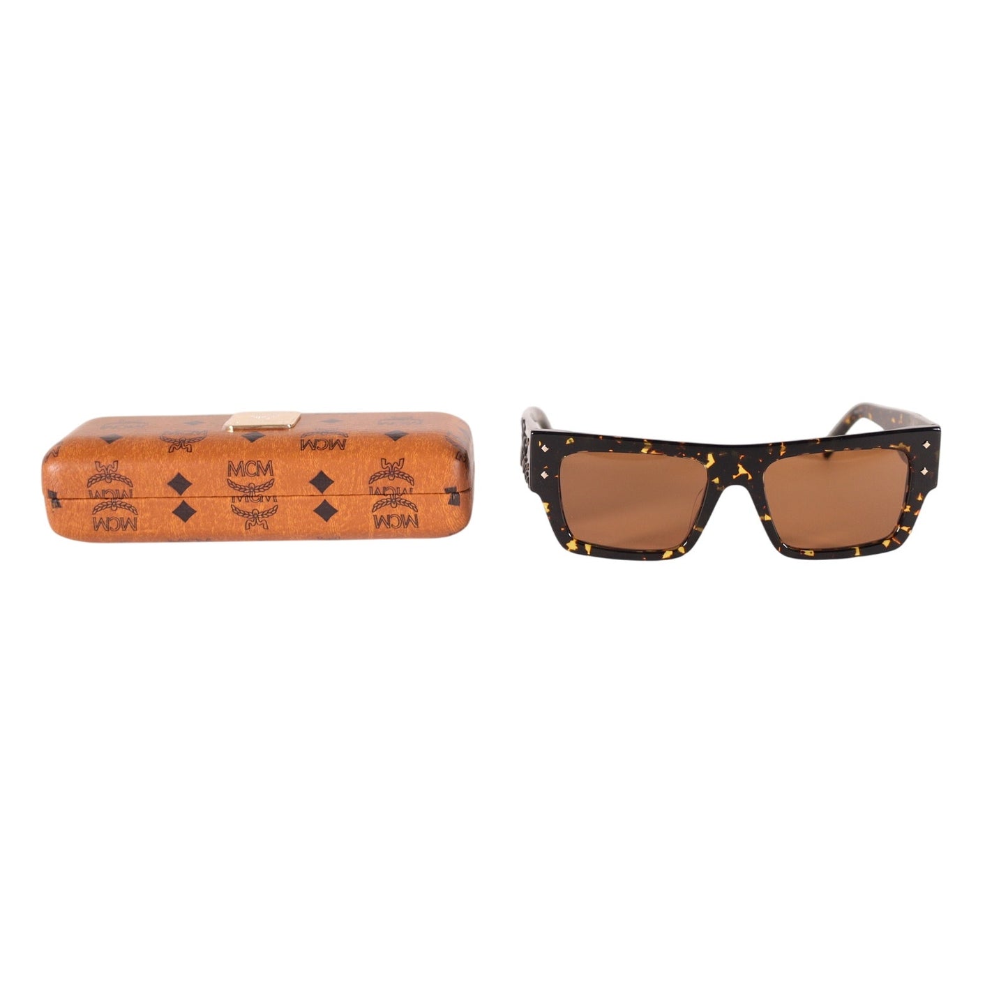 MCM Rectangle Sunglasses - Dark Havana / Brown