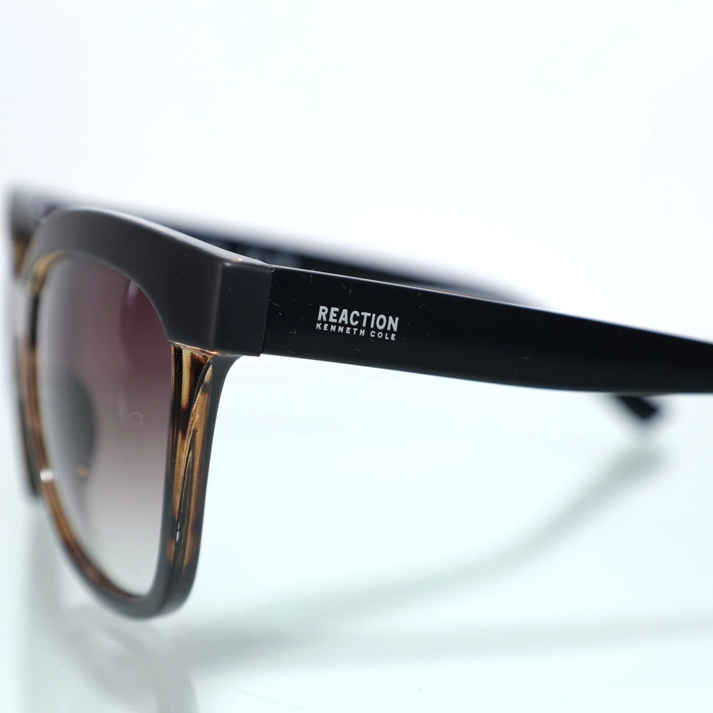 Kenneth Cole Reaction Oversized Round Sunglasses - Dark Havana/Gradient Brown