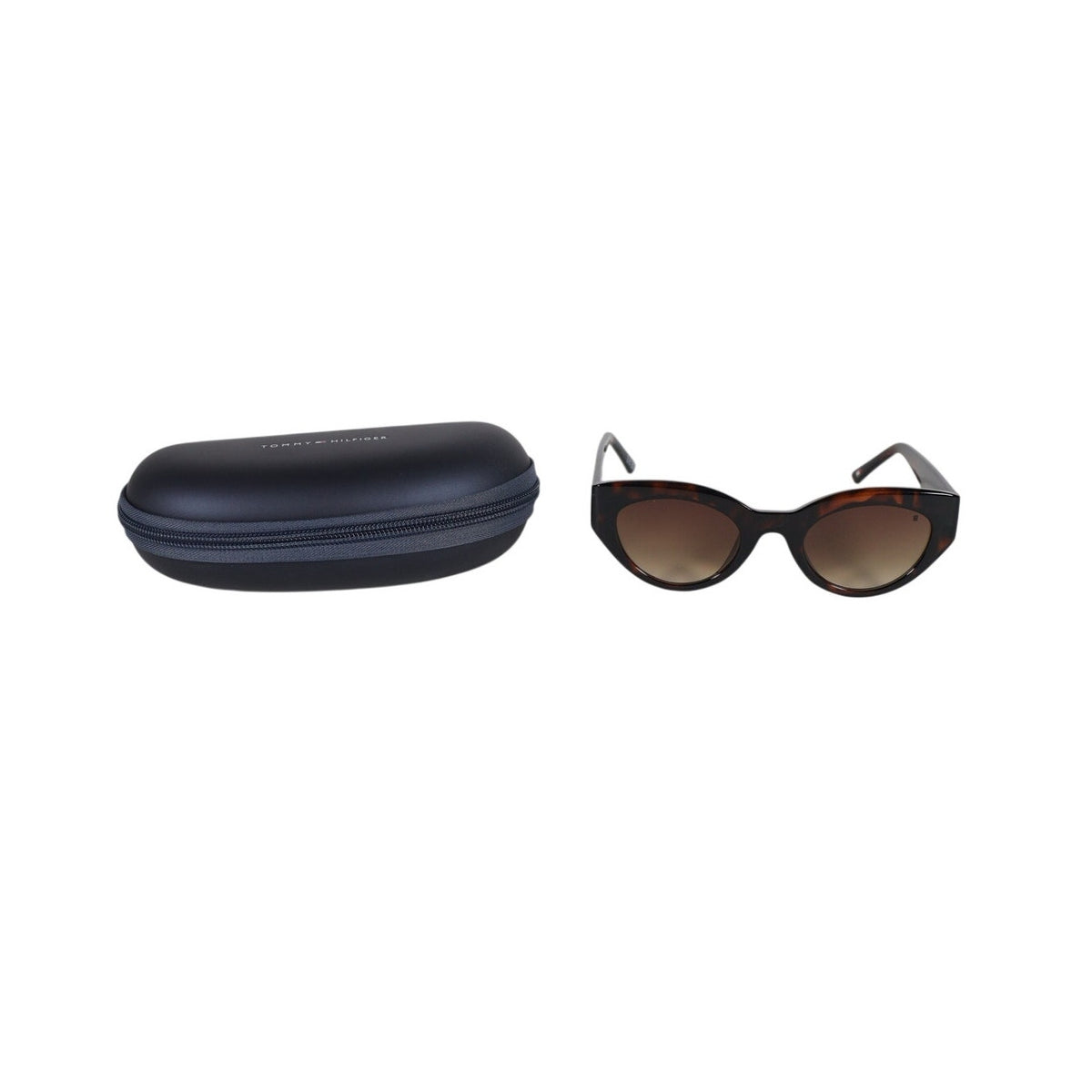 Tommy Hilfiger Women’s Oval Sunglasses – Dark Tortoise / Brown Gradient