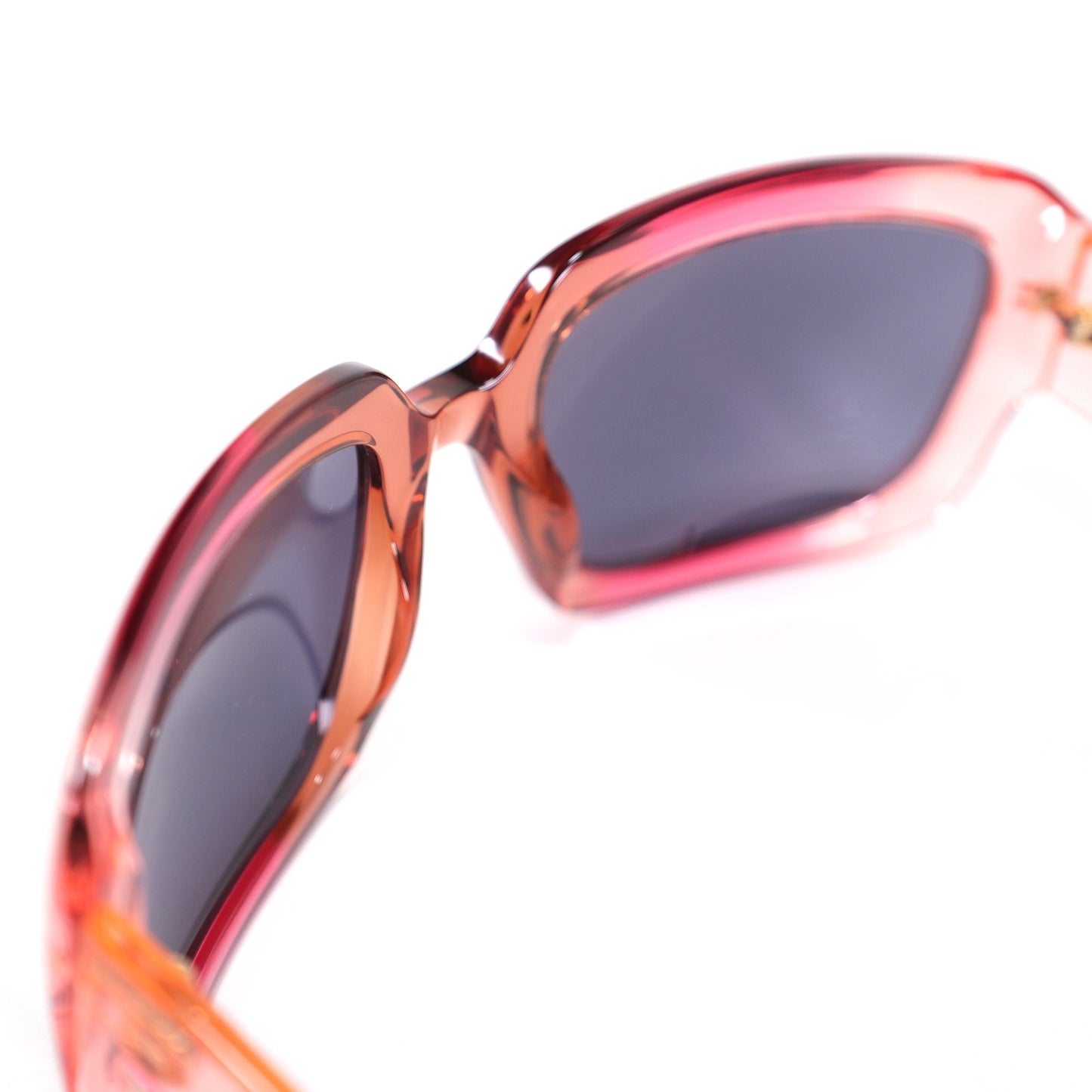 Marc Jacobs Wraparound Sunglasses - Transparent Red Pink Ombre / Grey