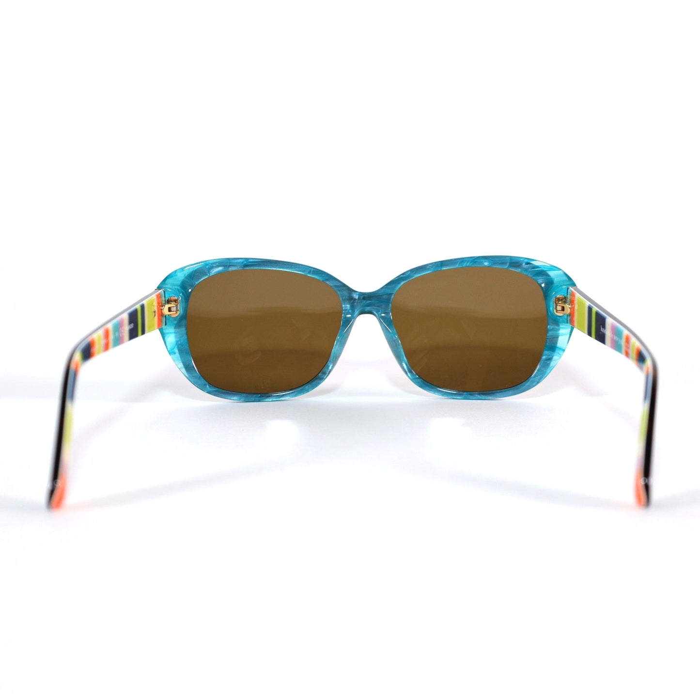 Kate Spade HILDE Oval Polarized Sunglasses - Olive Havana Turquoise/Brown