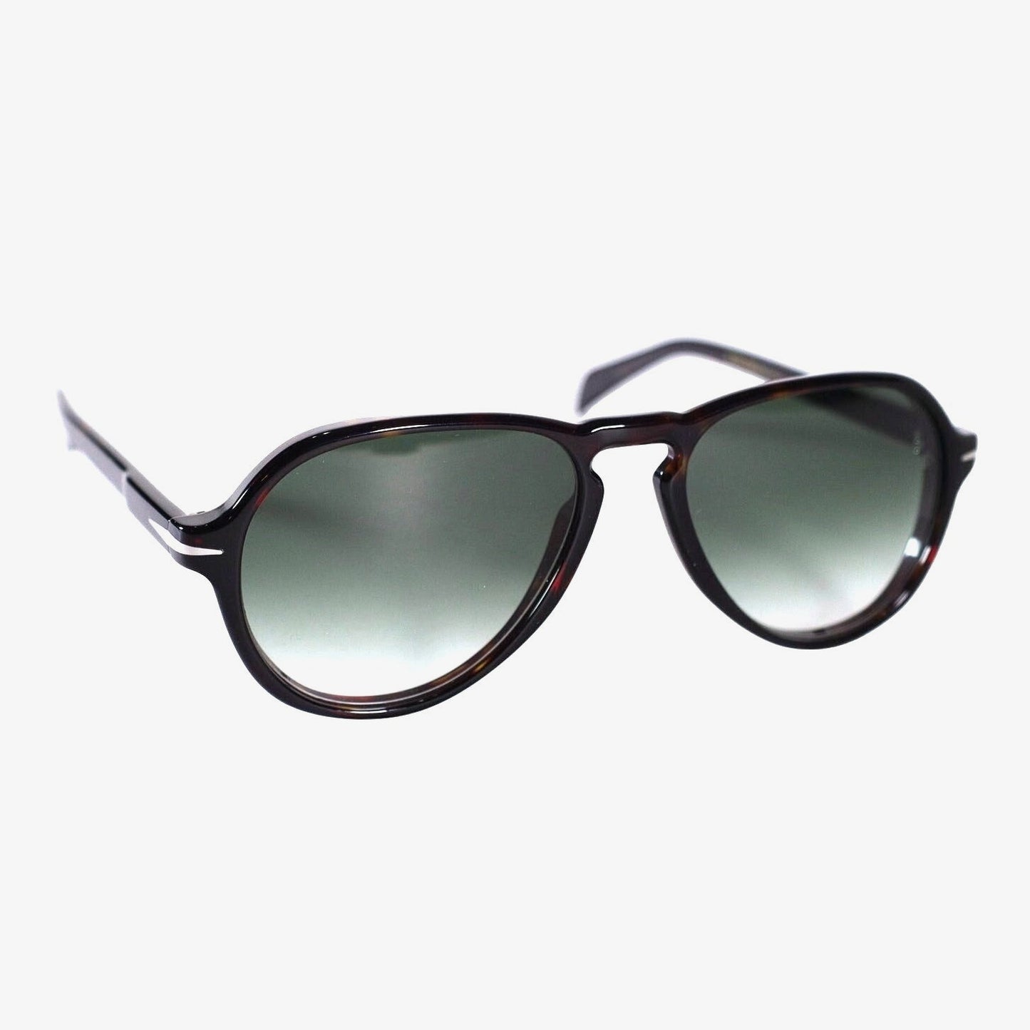 David Beckham Lightweight Aviator Sunglasses - Tortoise / Grey Green Gradient