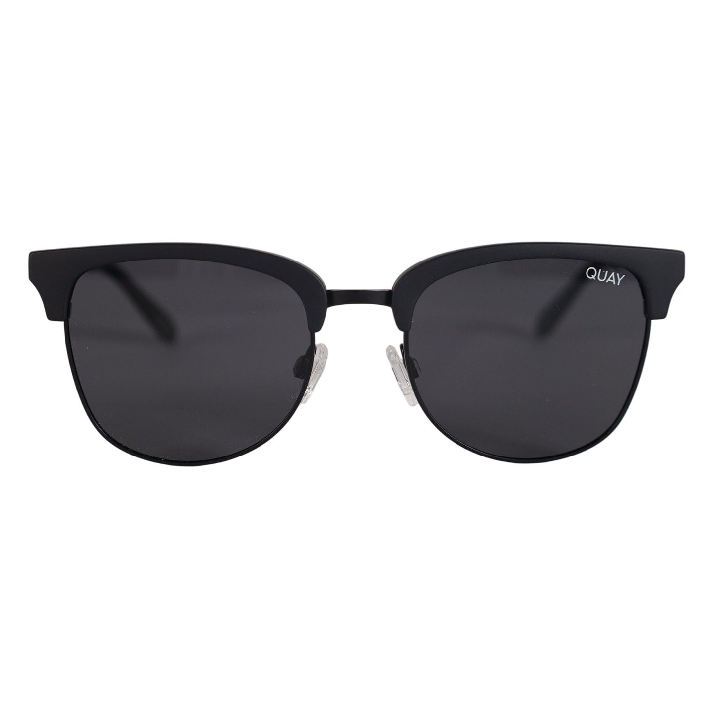Quay Australia EVASIVE Round Polarized Sunglasses – Matte Black / Smoke