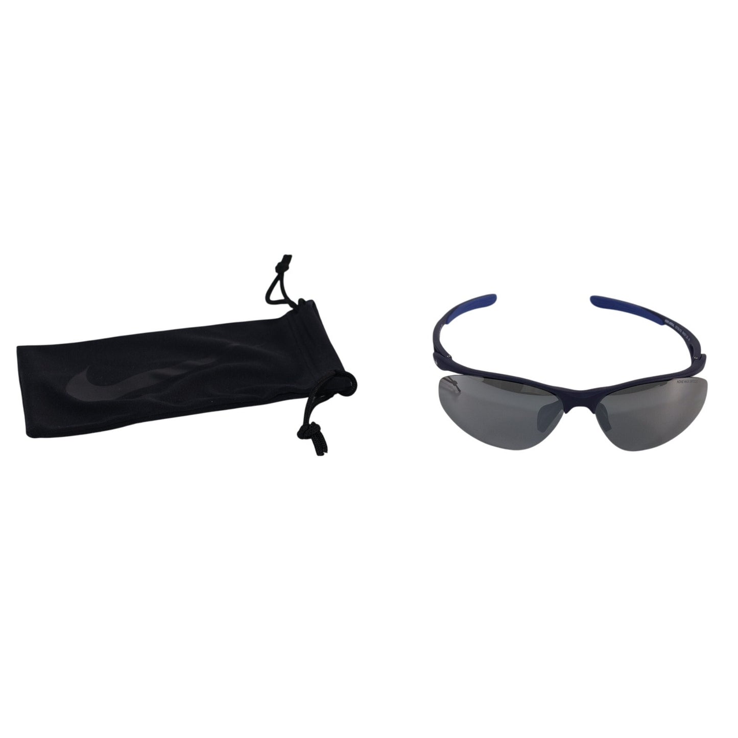 NIKE AERIAL Lightweight Rimless Sunglasses - Matte Midnight Blue / Silver Flash