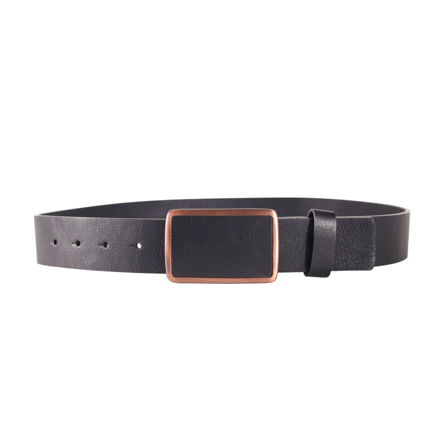 Sun + Stone Bonded Leather Plaque Buckle Men's Belt - Small 30/32