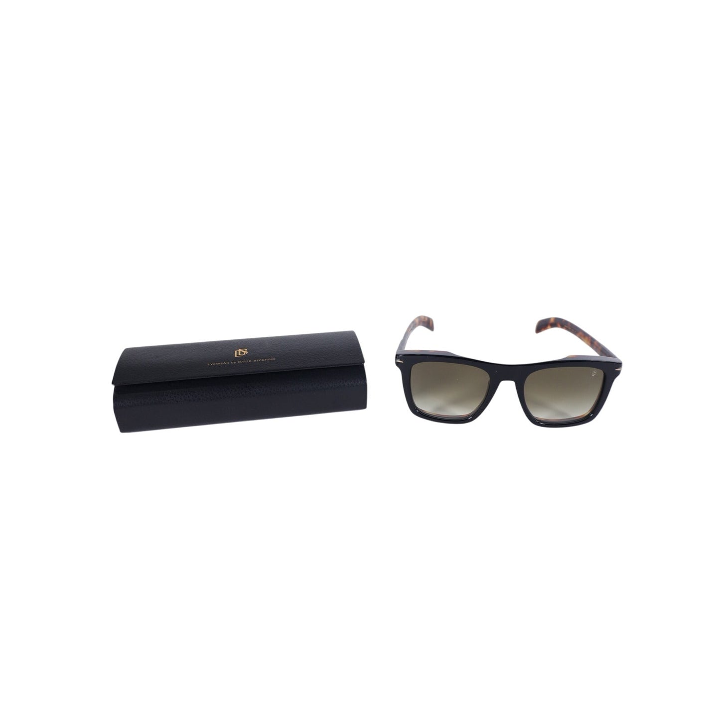 David Beckham Square Men's Designer Sunglasses - Black / Tortoise Arms