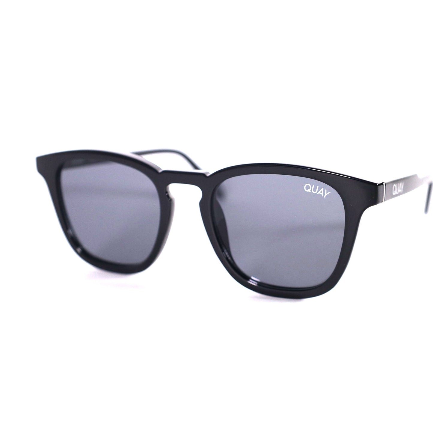 Quay Australia JACKPOT Rounded Square Sunglasses - Black / Smoke RX