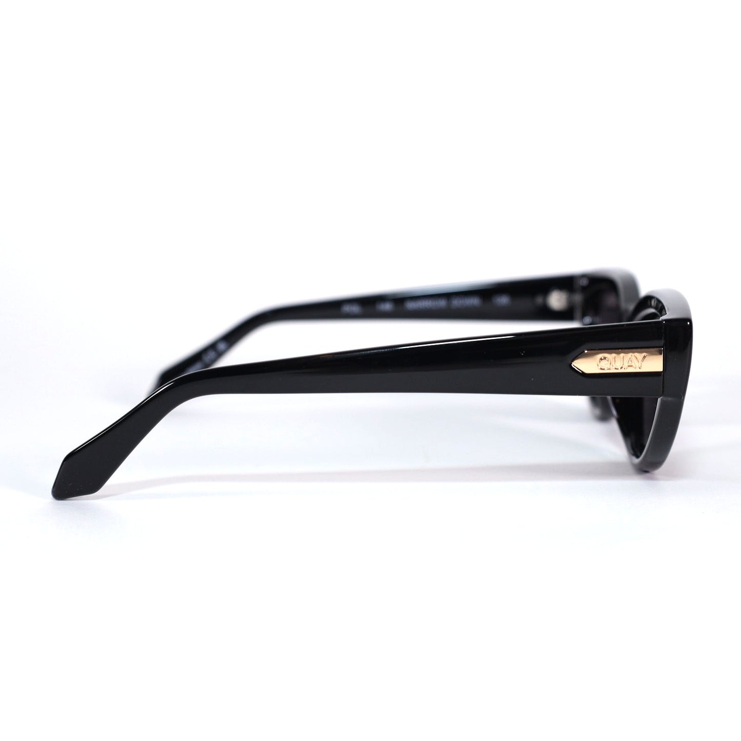Quay Australia NARROW DOWN Cat Eye Sunglasses - Black / Smoke Polarized