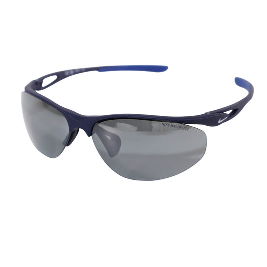 NIKE AERIAL Lightweight Rimless Sunglasses - Matte Midnight Blue / Silver Flash