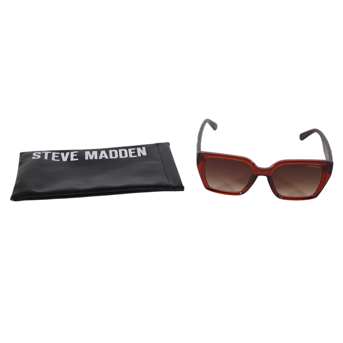 Steve Madden POPPYN Oversized Square Sunglasses – Brown / Brown Gradient