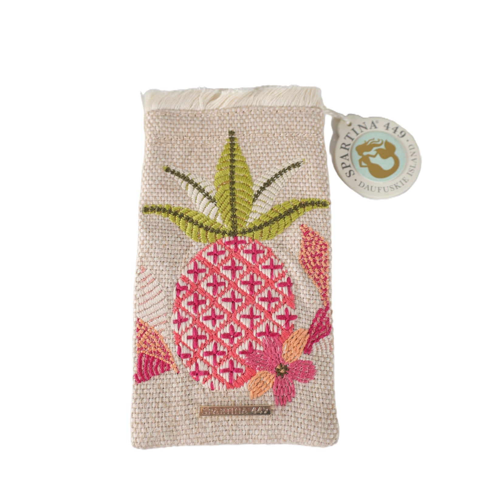 Spartina 449 Canvas Embroidered Sunglass Case - Callawassie 