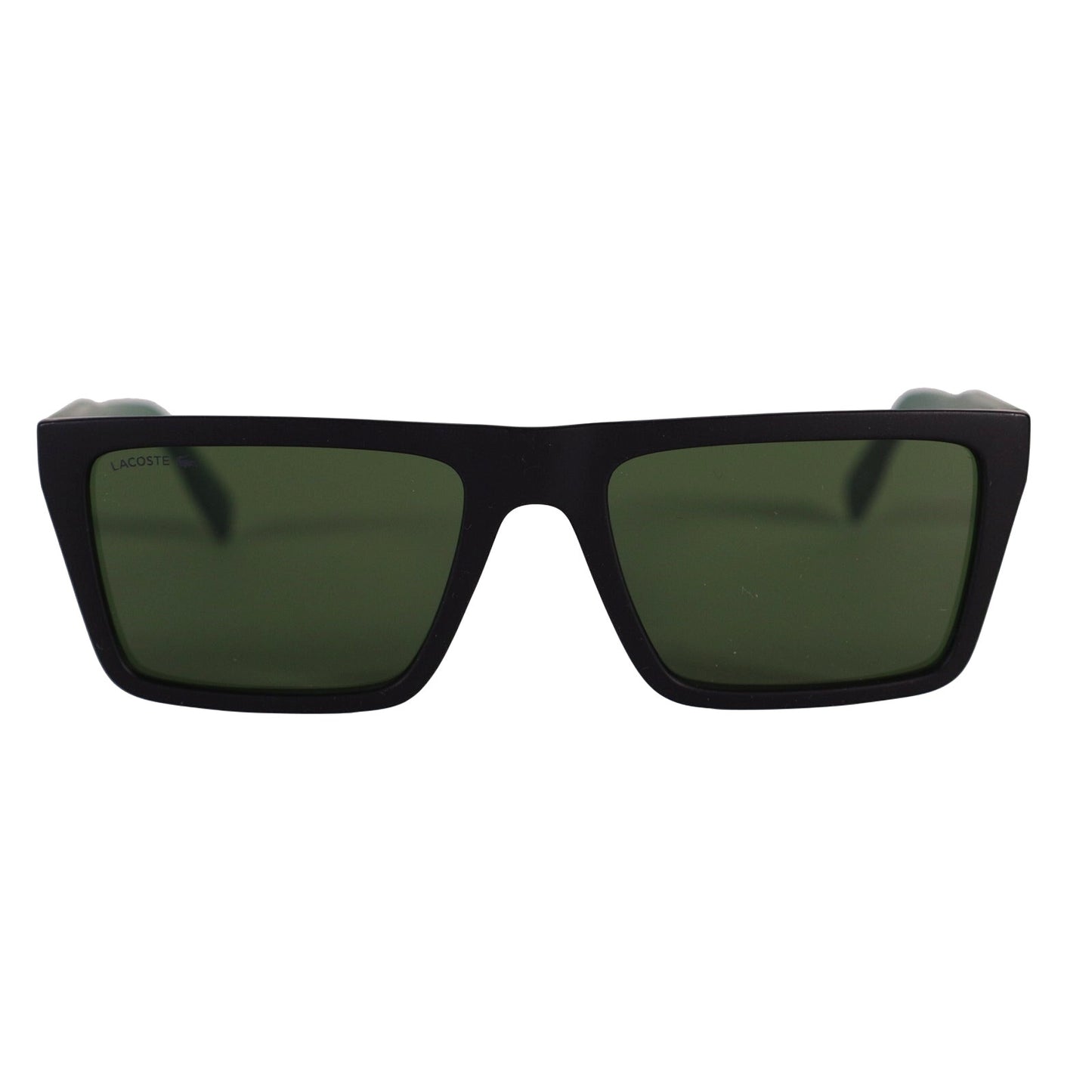 Lacoste Rectangle Mens Sunglasses - Matte Black / Green