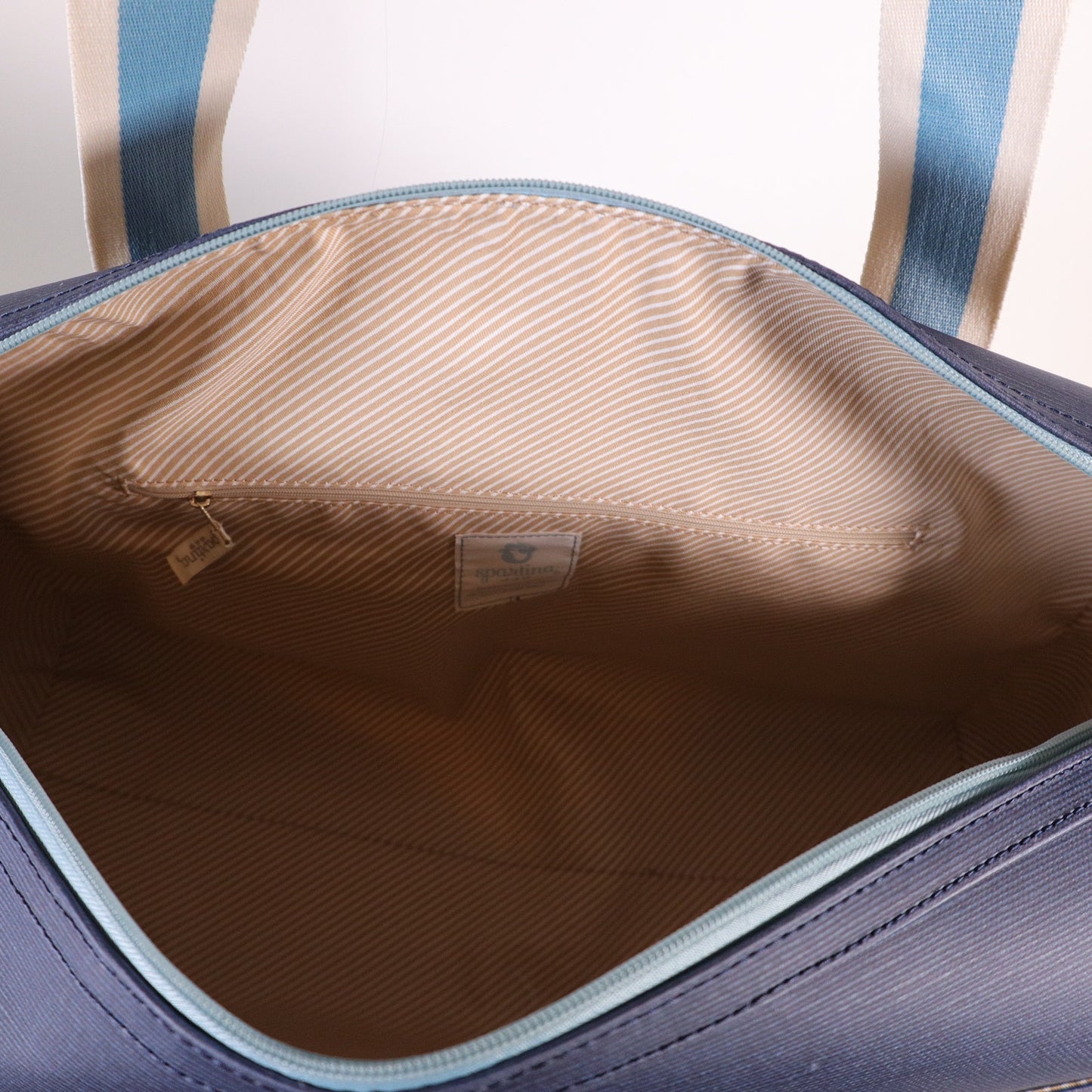 Spartina 449 Armada Travel Duffle Bag - Navy Blue Stripe