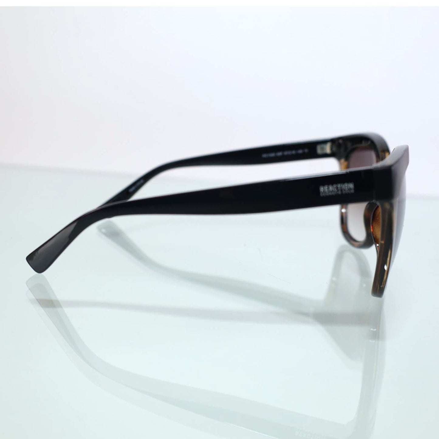 Kenneth Cole Reaction Oversized Round Sunglasses - Dark Havana/Gradient Brown