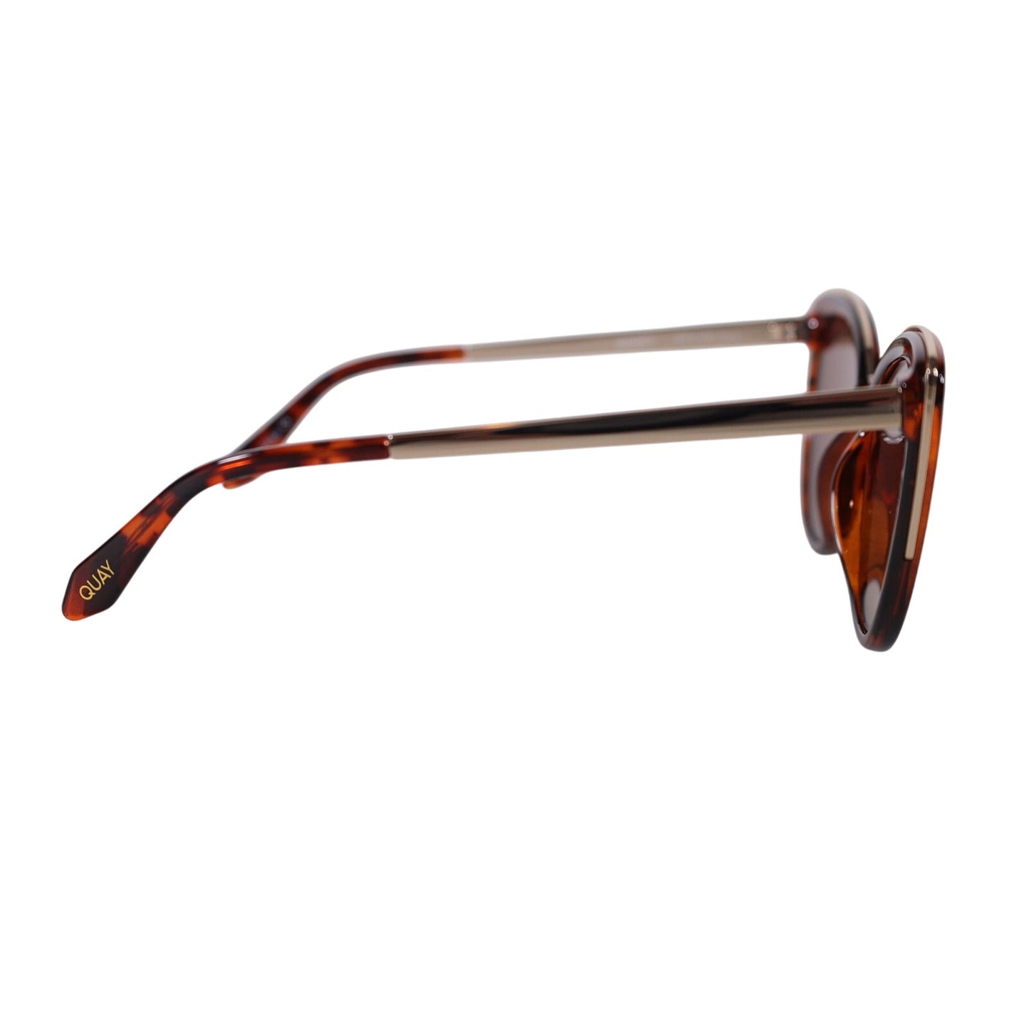 Quay Australia HONEY Oversized Cat Eye Sunglasses - Tortoise Gold / Brown