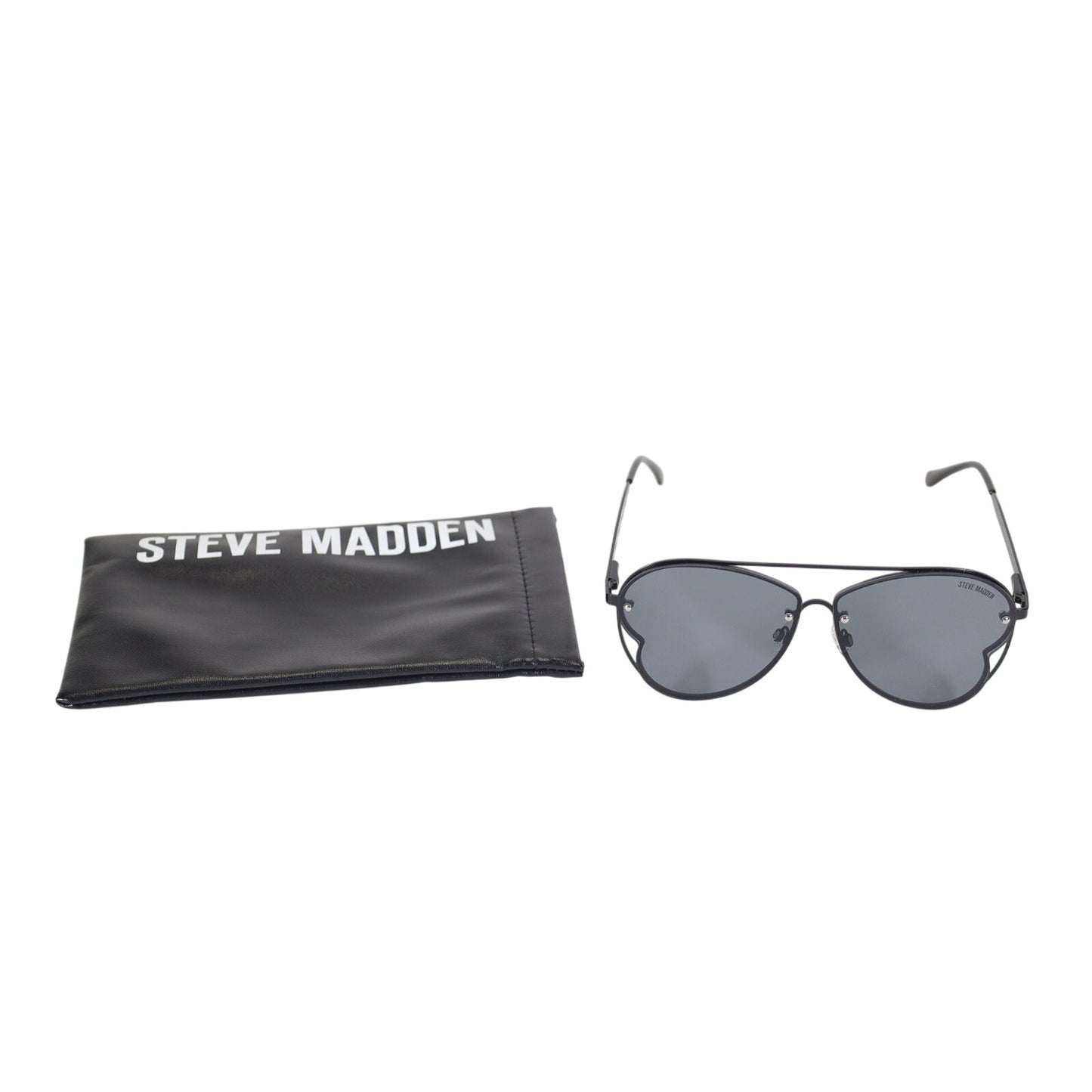 Steve Madden MONET Aviator Sunglasses - Black / Grey