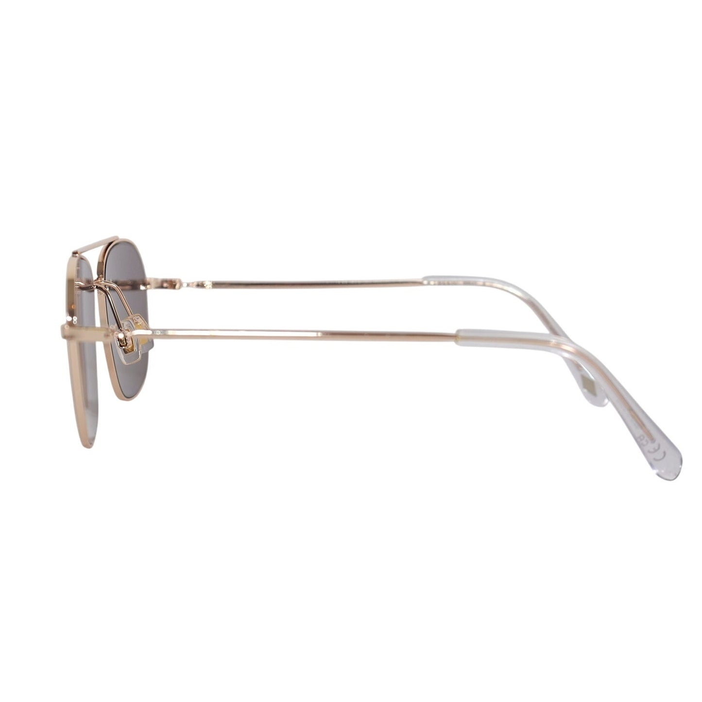 Fossil Navigator Aviator Mirrored Sunglasses - Gold / Blue-Green