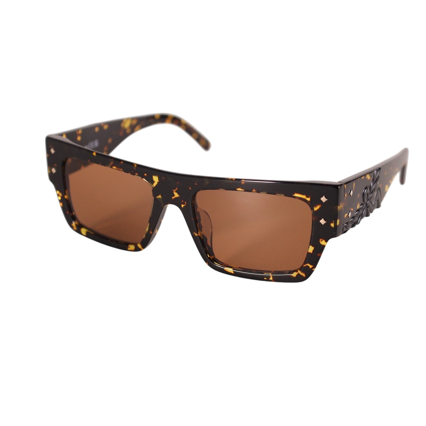 MCM Rectangle Sunglasses - Dark Havana / Brown