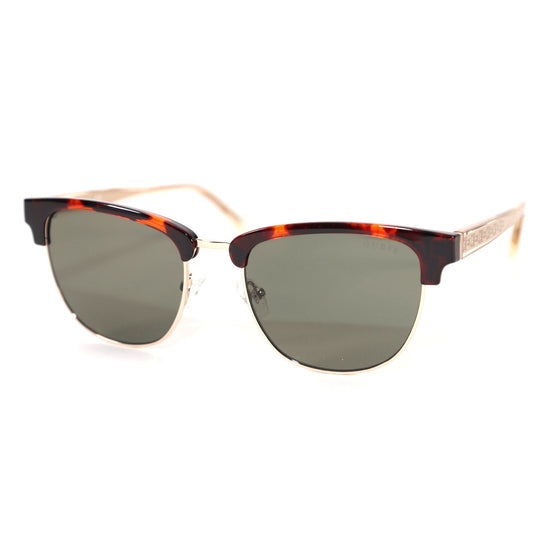 Guess Mens Round Sunglasses - Dark Havana / Green