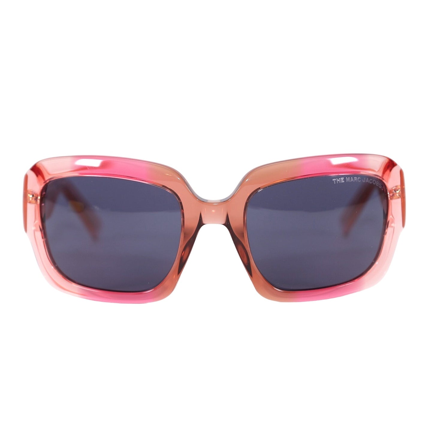 Marc Jacobs Wraparound Sunglasses - Transparent Red Pink Ombre / Grey