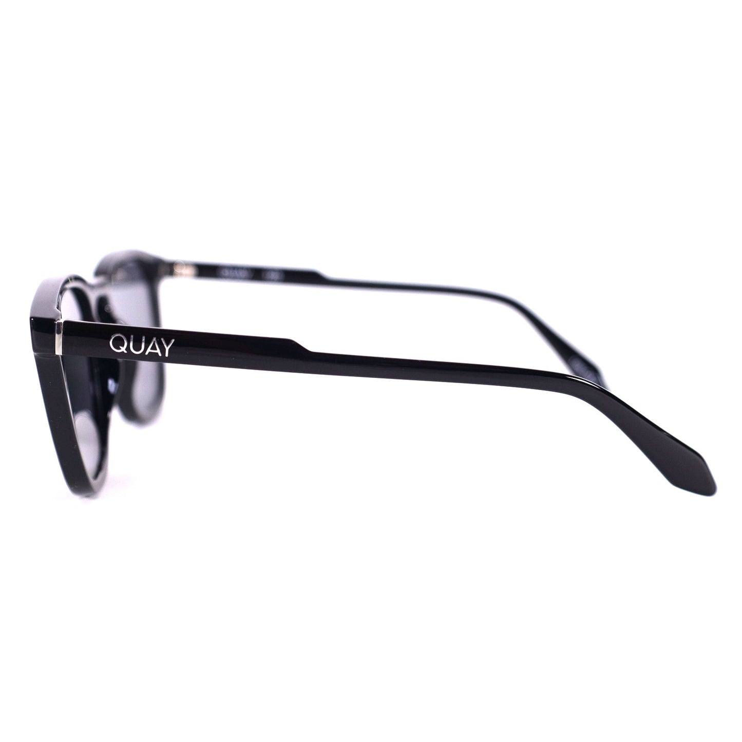 Quay Australia JACKPOT Rounded Square Sunglasses - Black / Smoke RX