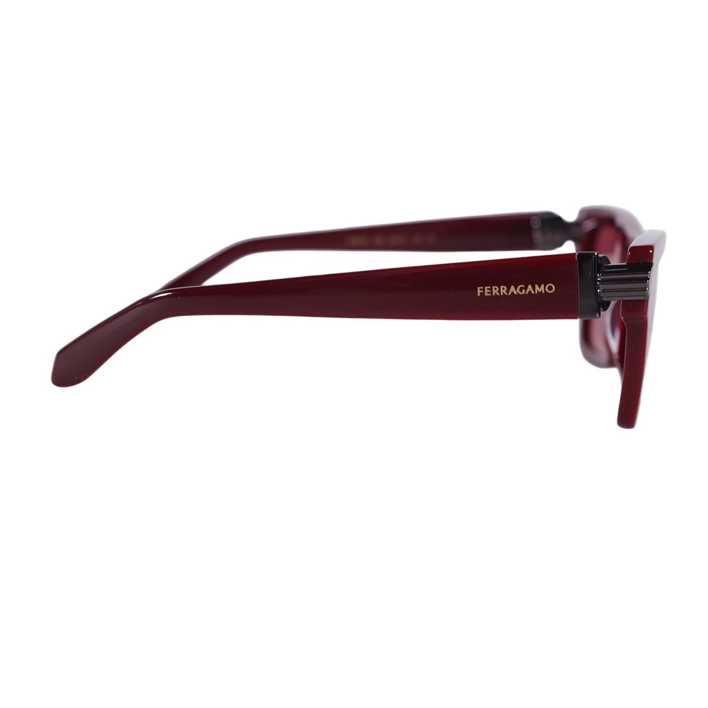 Salvatore Ferragamo Rectangle Sunglasses - Burgundy / Red