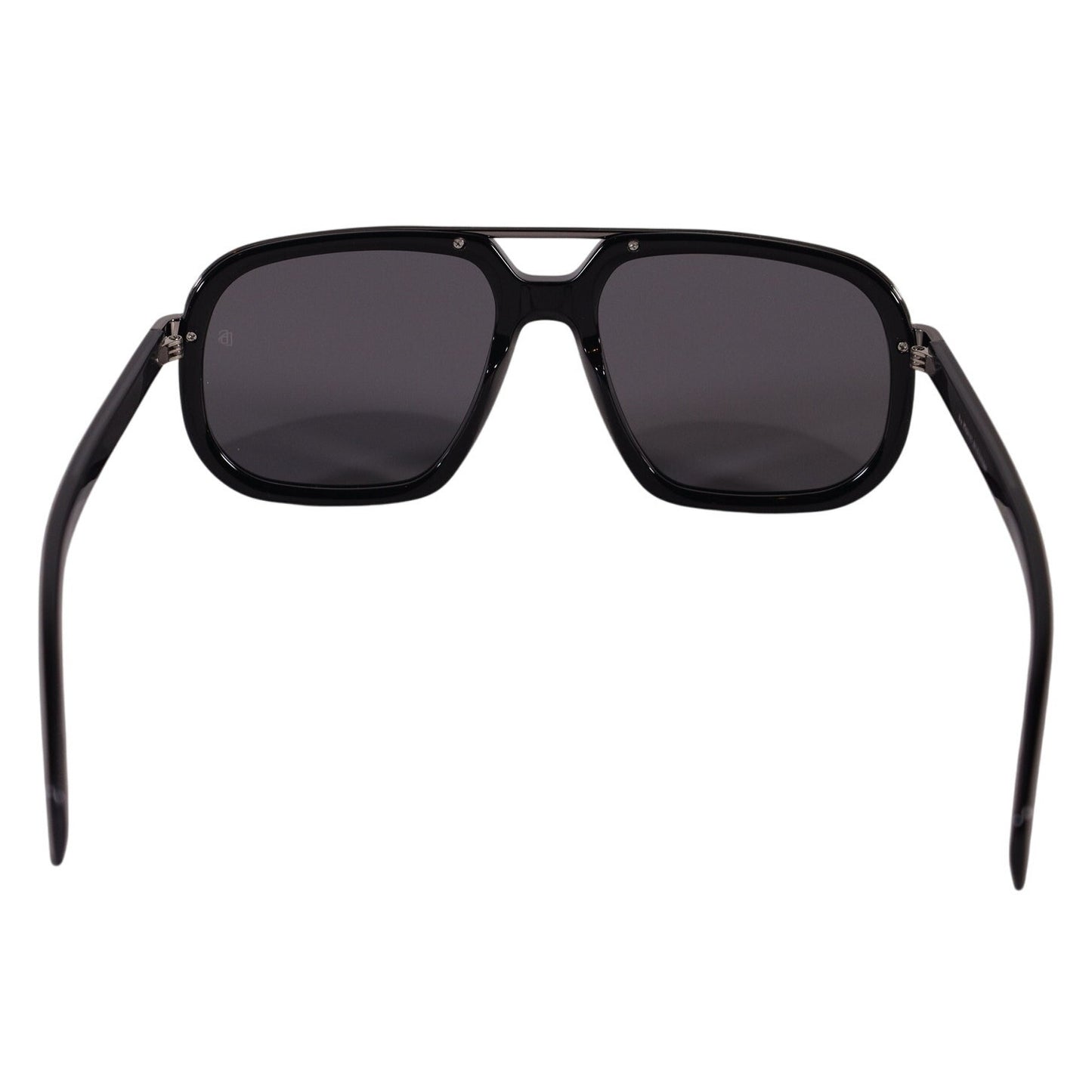 David Beckham Mens Modern Aviator Polarized Sunglasses-Black/Dark Ruthenium