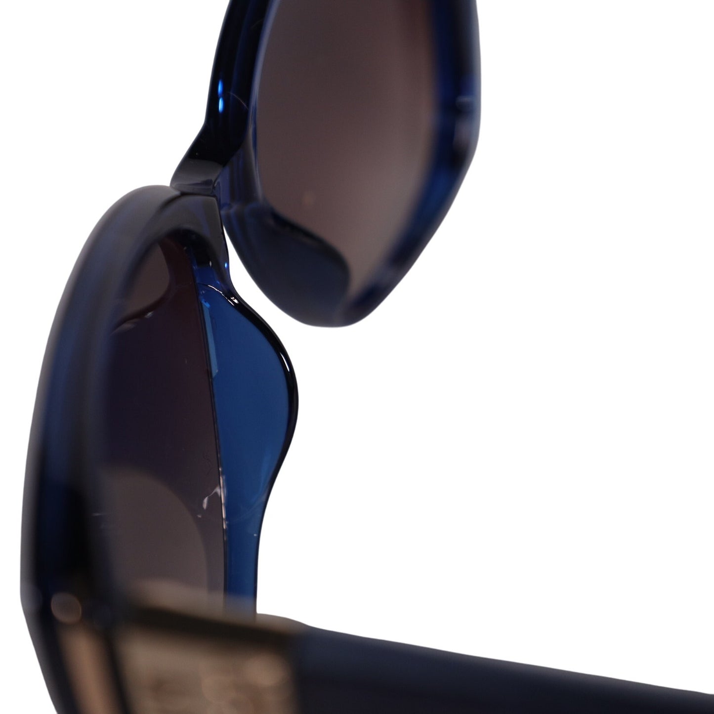 Steve Madden SHELBEA Oversized Cat Eye Sunglasses - Blue / Brown