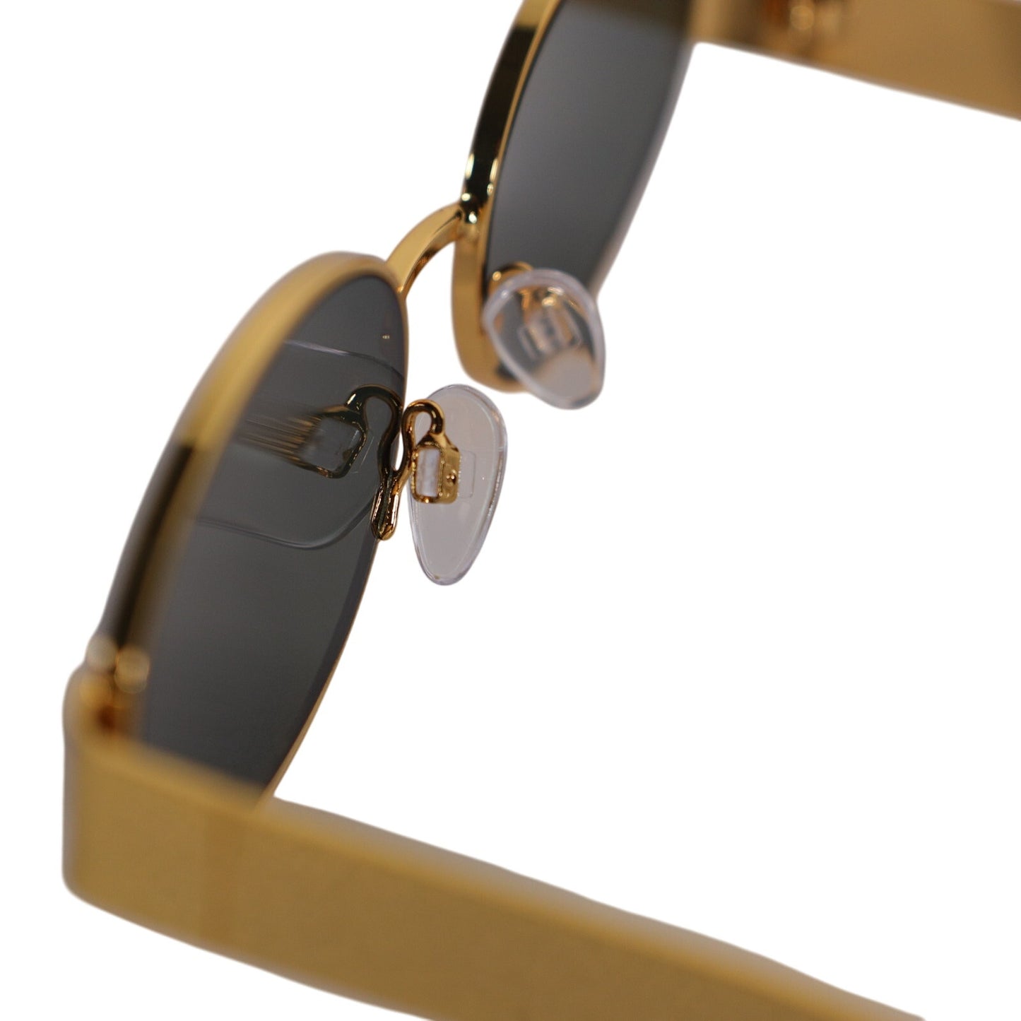 Steve Madden MYSTIE Narrow Oval Sunglasses - Gold / Green