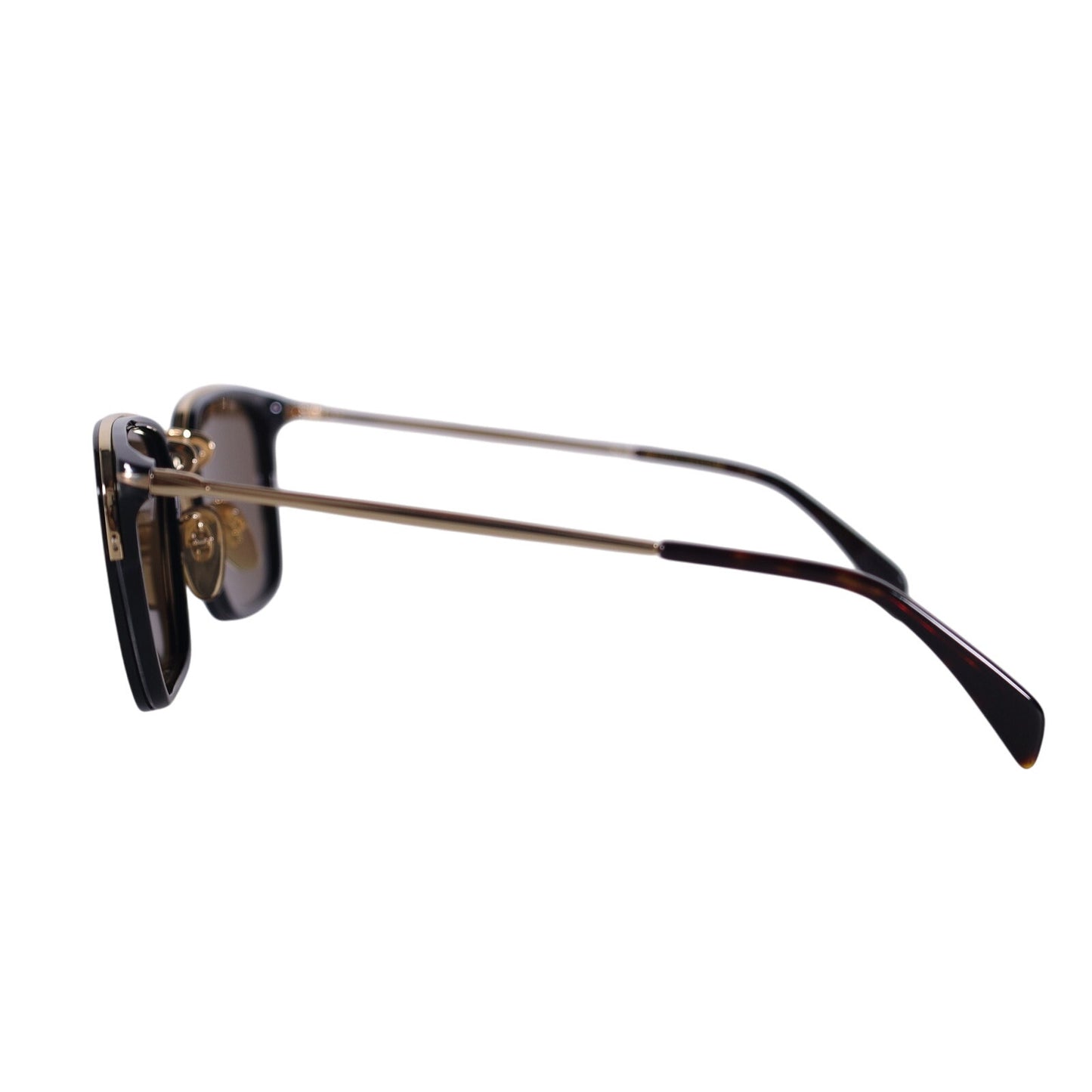 David Beckham Lightweight Square Sunglasses- Black Gold / Brown