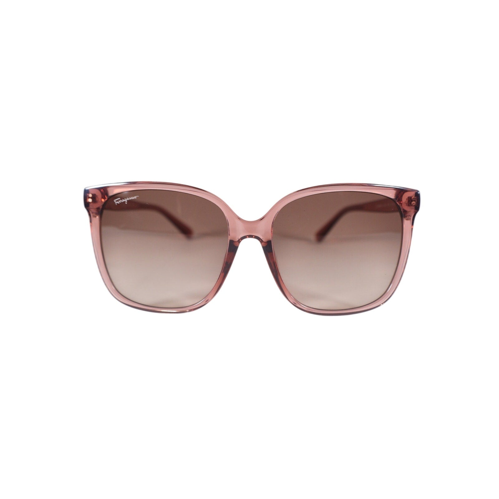 Salvatore Ferragamo Transparent Brown Cat-Eye Sunglasses Ferragamo SF958S tortoise frame with gradient brown lenses  main image 3