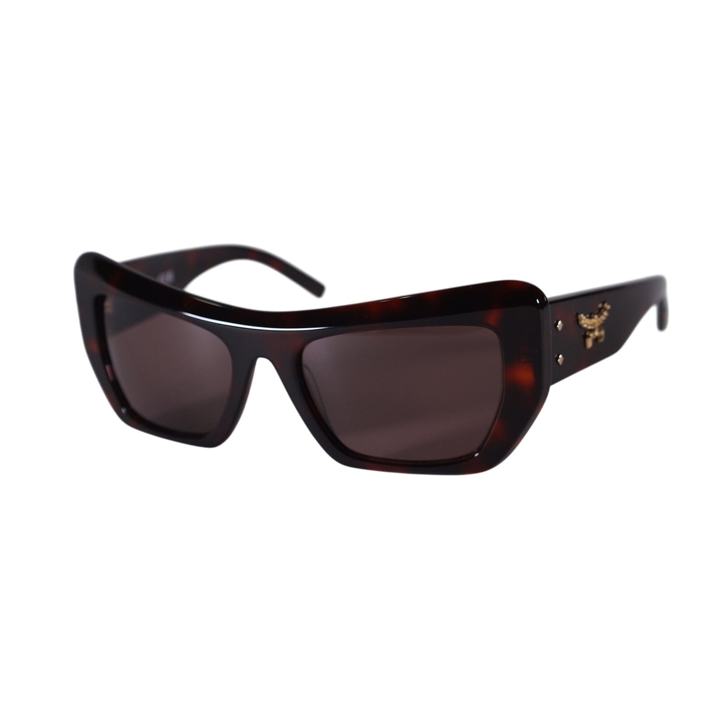 MCM Rectangle Cat Eye Sunglasses - Red Havana / Brown